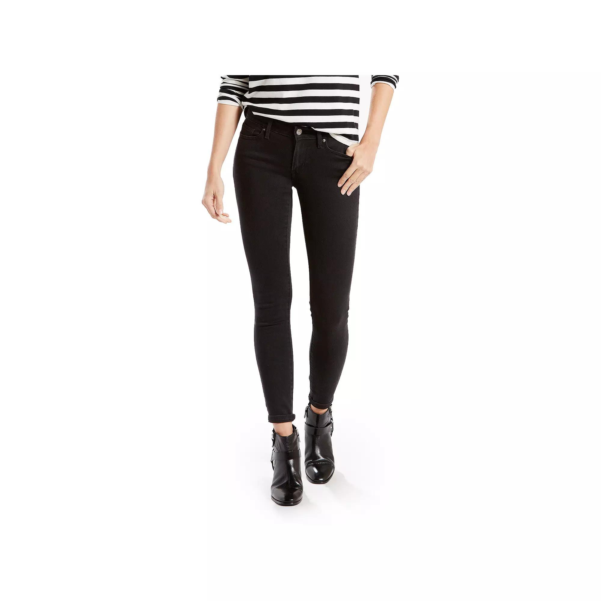 Women's Levi's® 711™ Skinny Jeans, Size: 25(US 0)Small, Soft Black Product Image