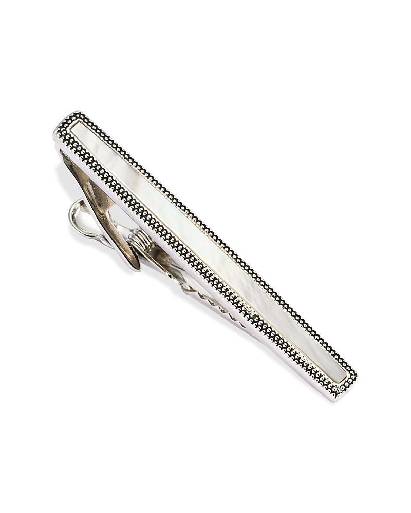 Link Up Dotted Frame Mother of Pearl Strip Short Tie Bar Product Image