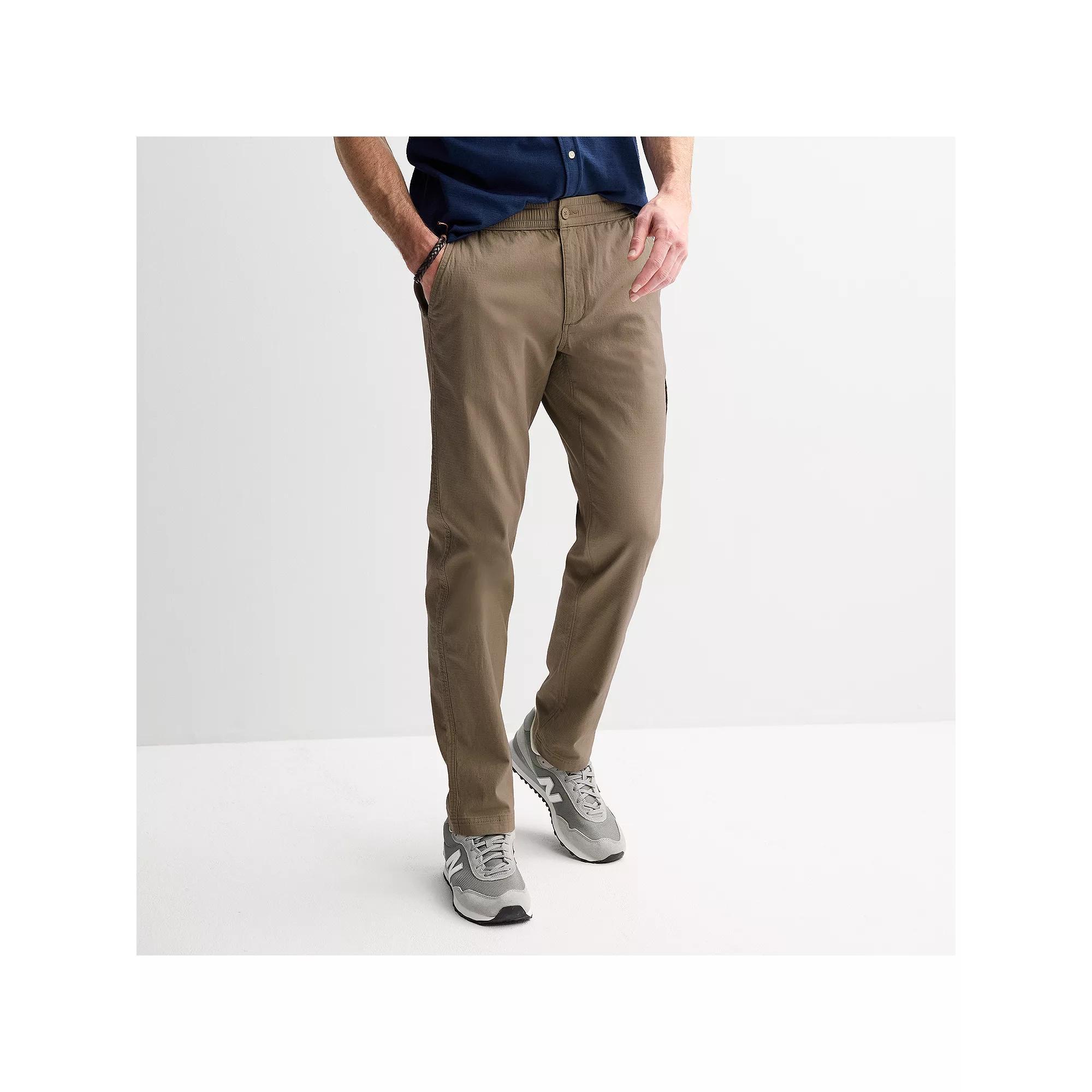 Mens Sonoma Goods For Life Side-Zip Ripstop Pants Kagan Green Product Image