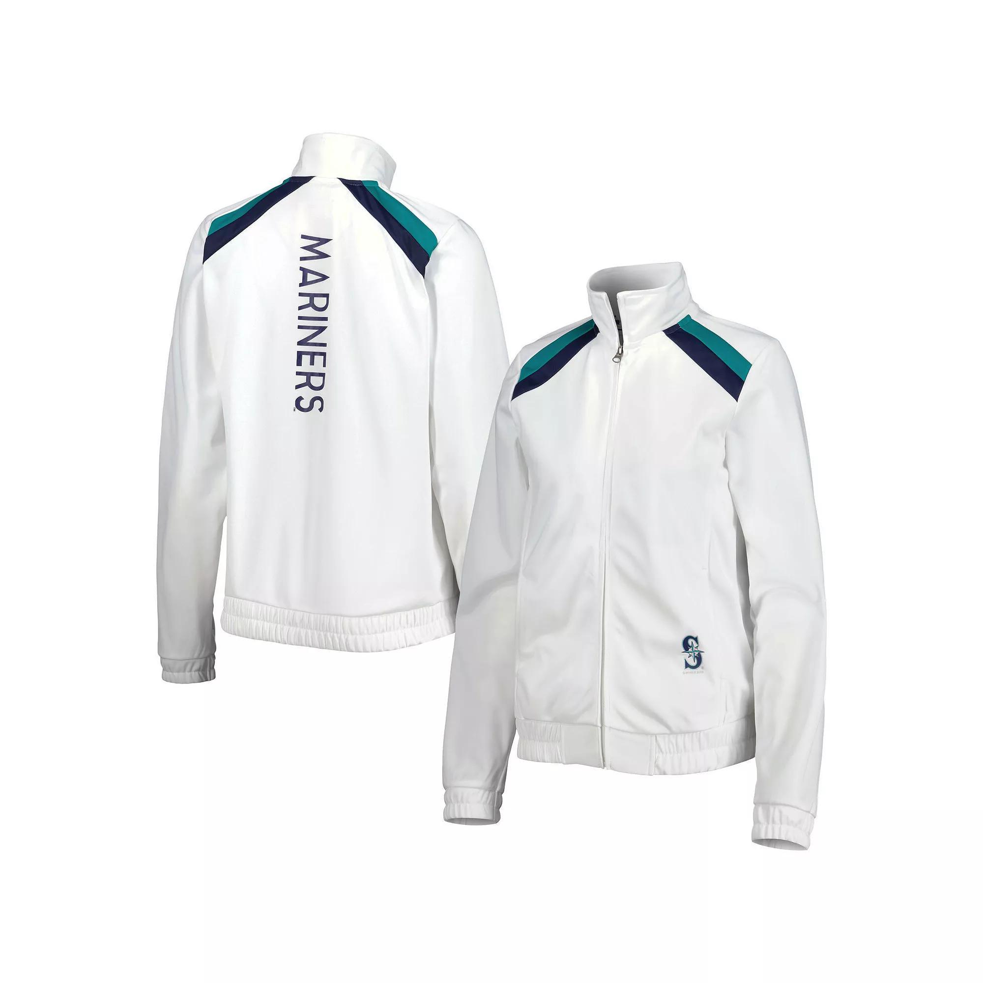 Women's G-III 4Her by Carl Banks White Seattle Mariners Red Flag Full-Zip Track Jacket, Size: Medium Product Image