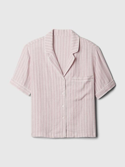 Linen-Blend PJ Shirt Product Image