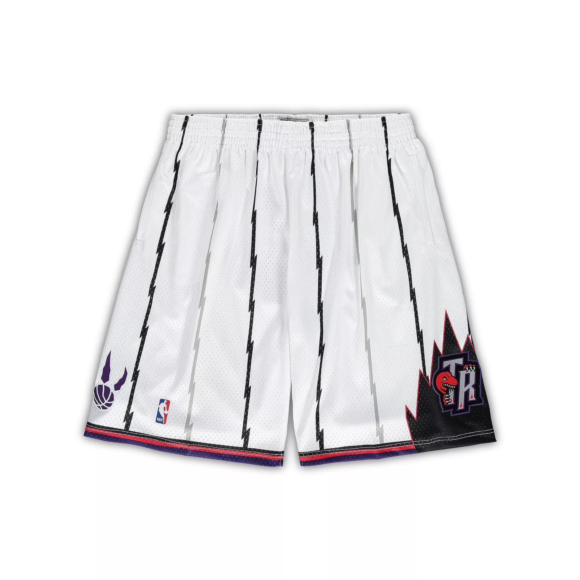 Men's Mitchell & Ness White Toronto Raptors Big & Tall Hardwood Classics Team Swingman Shorts, Size: 3XB, Rpt White Product Image