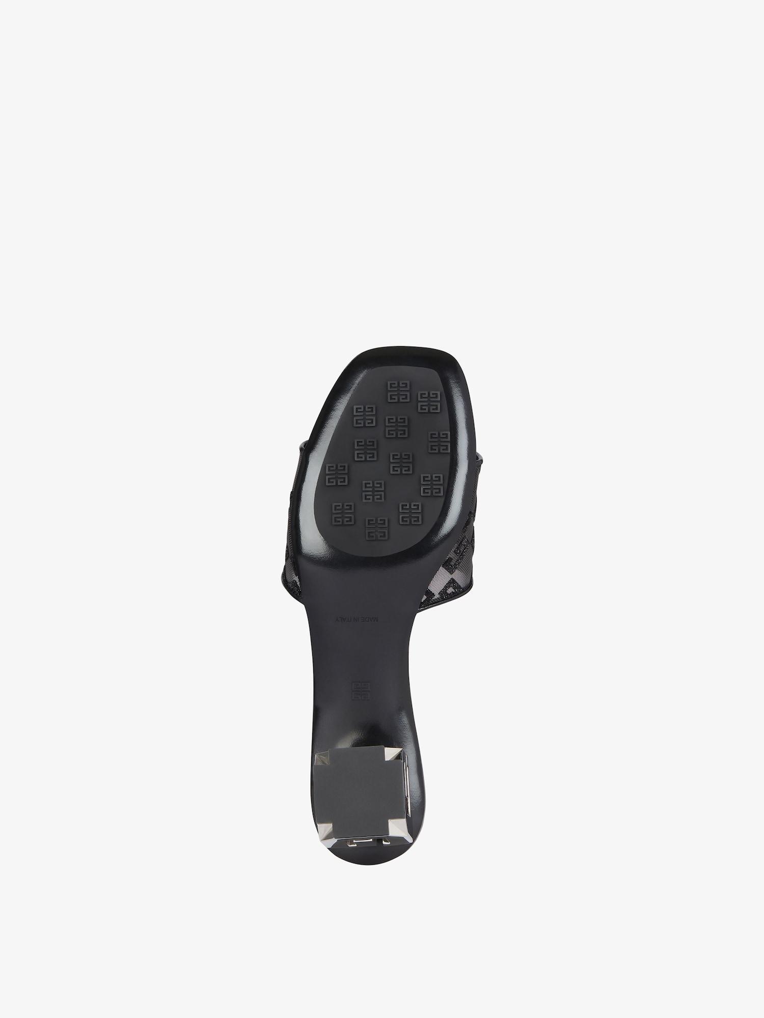 G Cube mules in monogram 72 mesh with lurex Product Image