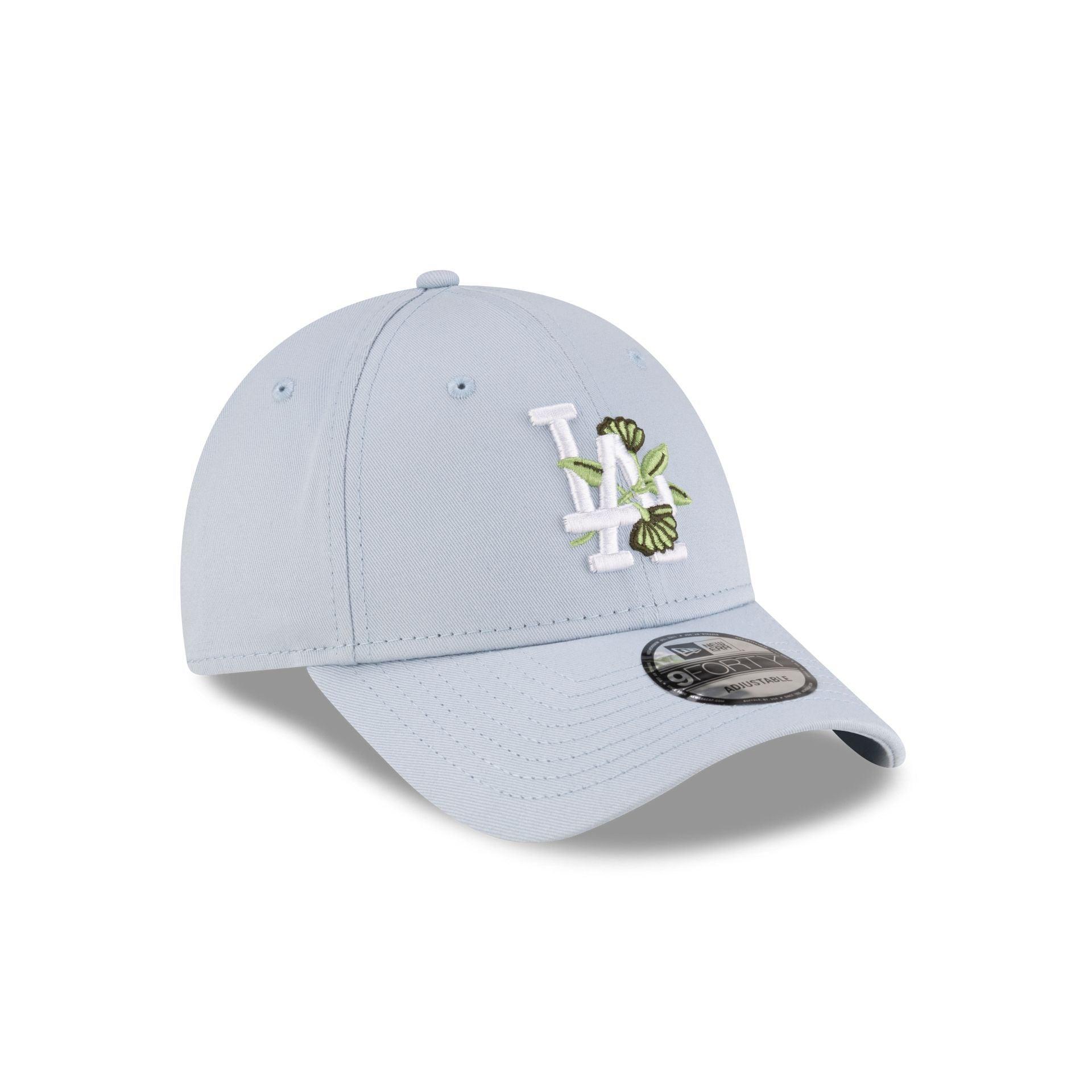 Los Angeles Dodgers Floral Pastel Blue 9FORTY Adjustable Hat Male Product Image