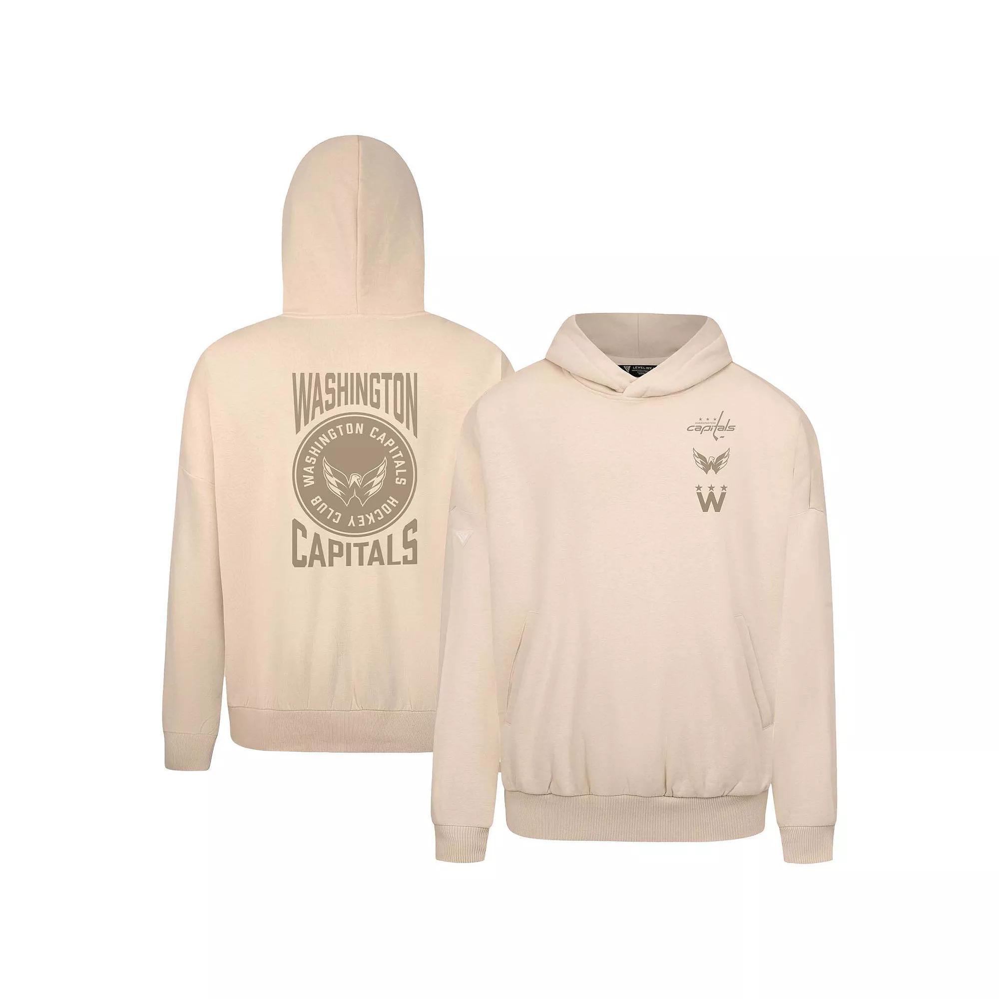 Mens Levelwear Cream Washington Capitals Contact Stamp Pullover Hoodie Product Image