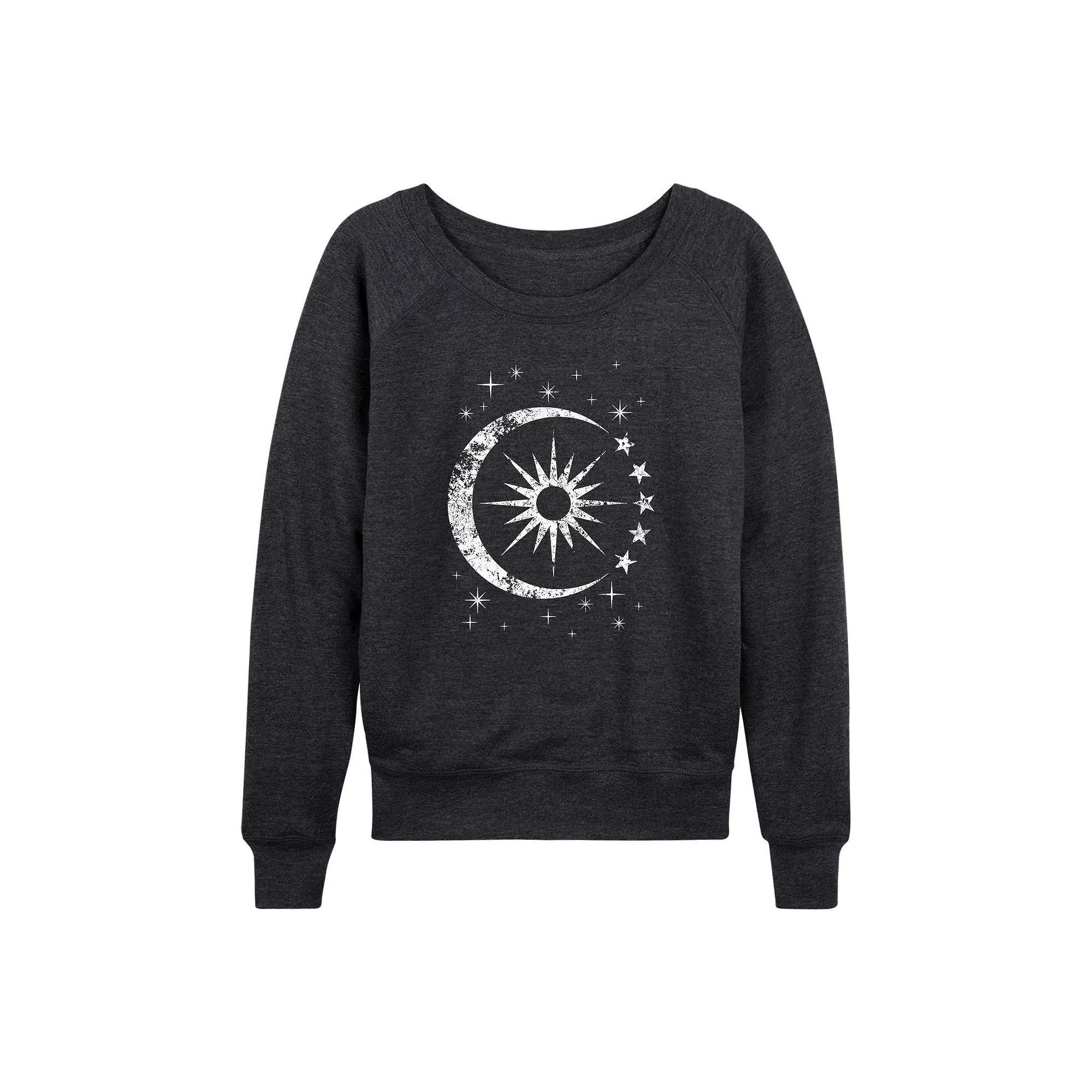Women's Wicked Elphaba & Glinda French Terry Long Sleeve Tee, Size: Small, Brown Product Image