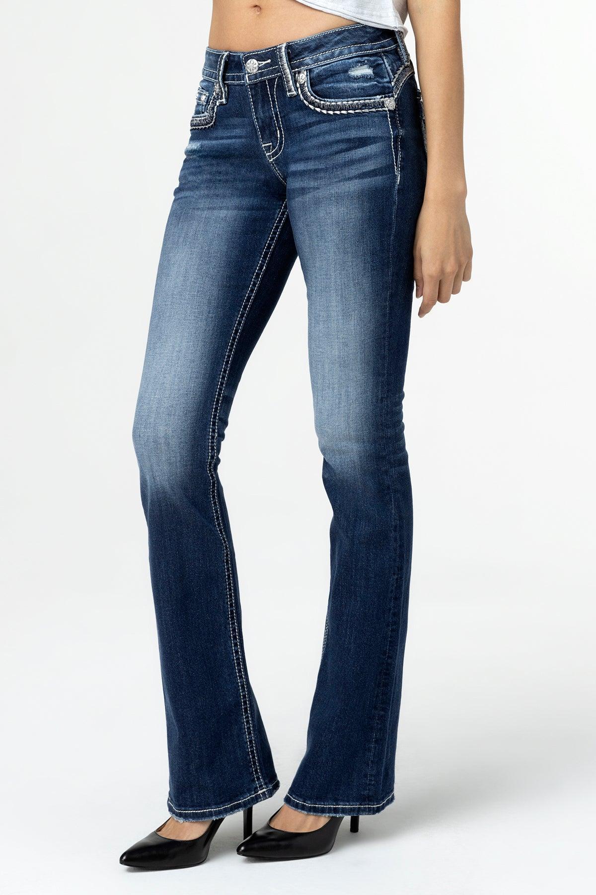 Nora Stitched Bootcut Jeans Product Image