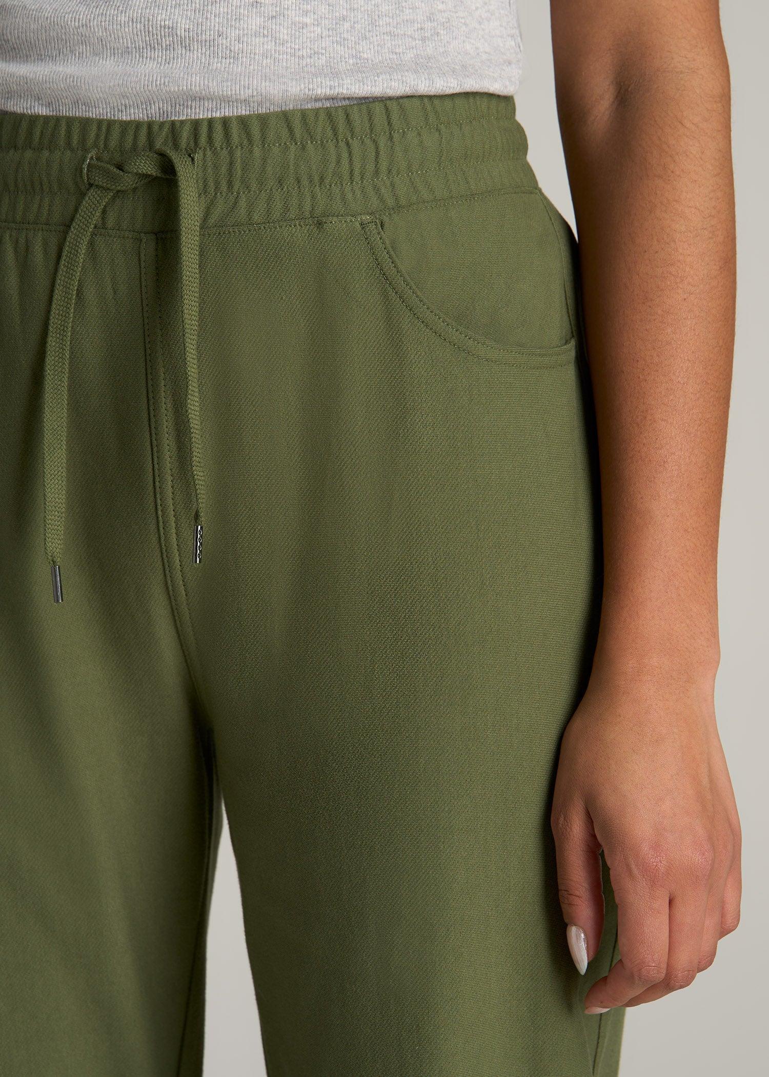 Pull-On Straight Leg Knit Pants for Tall Women in Stone Product Image