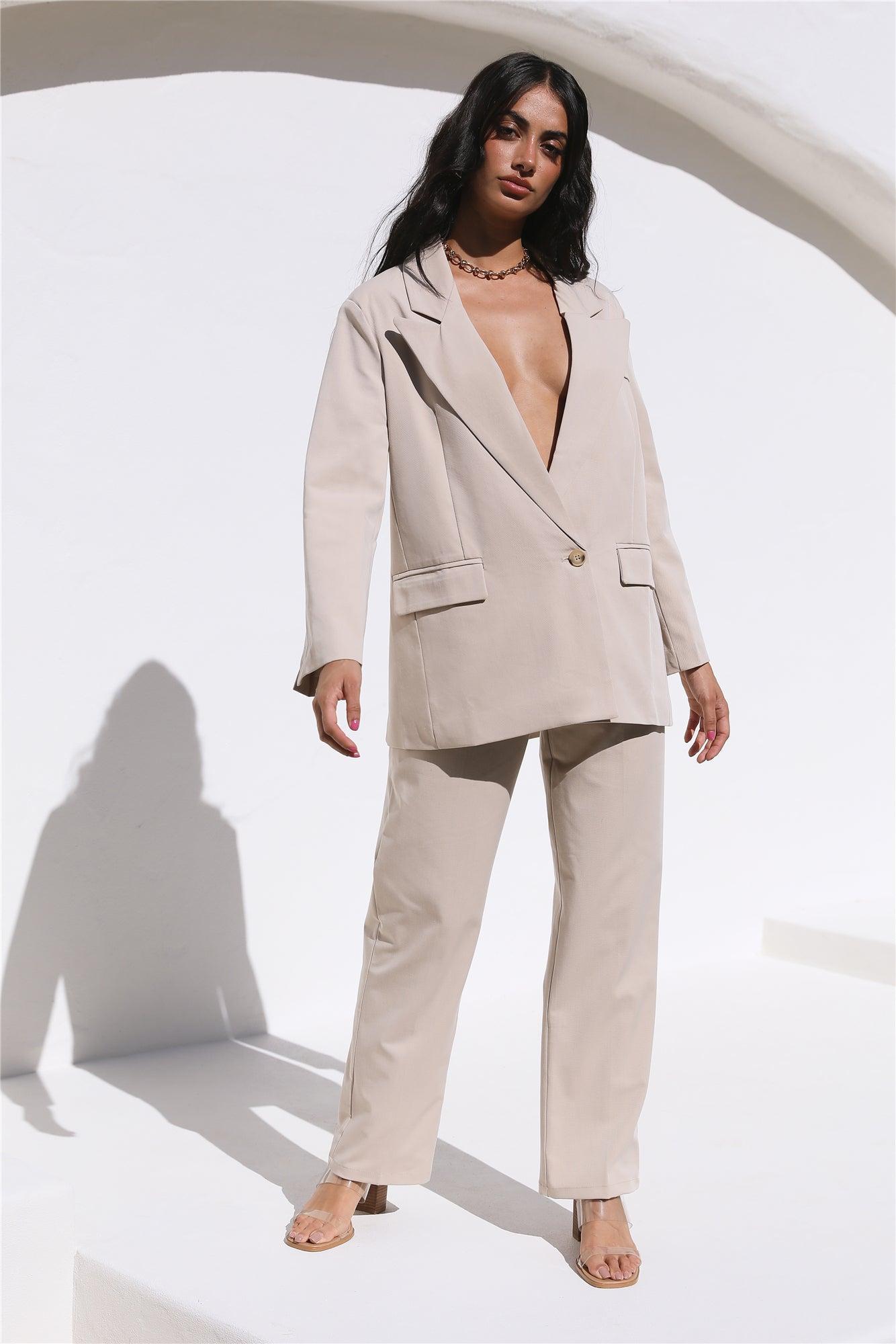 Twin Flame Pants Beige Product Image