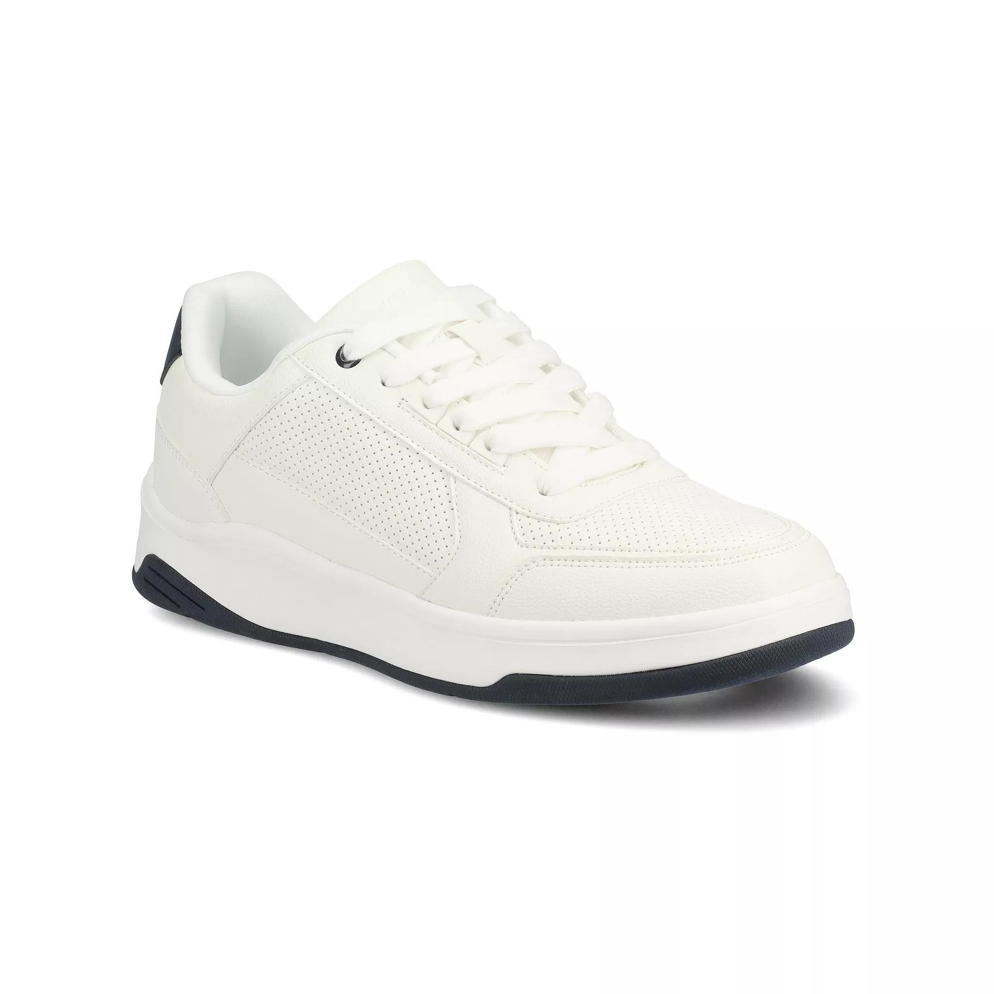VANCE Swift Men's Comfort Perforated Low Top Sneakers, Size: 9.5 Wide, White Product Image