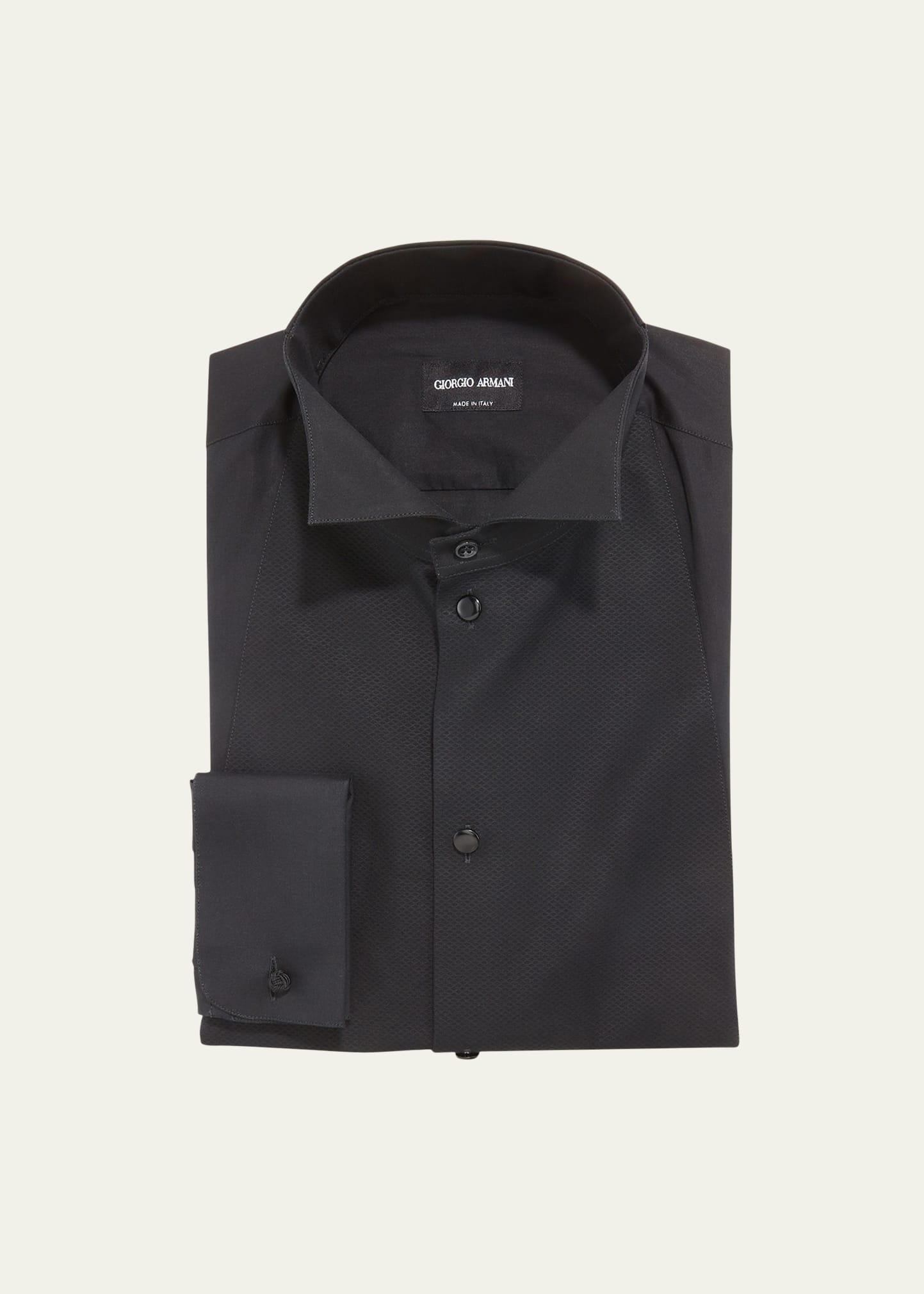 Men's Bib-Front Formal Dress Shirt Product Image