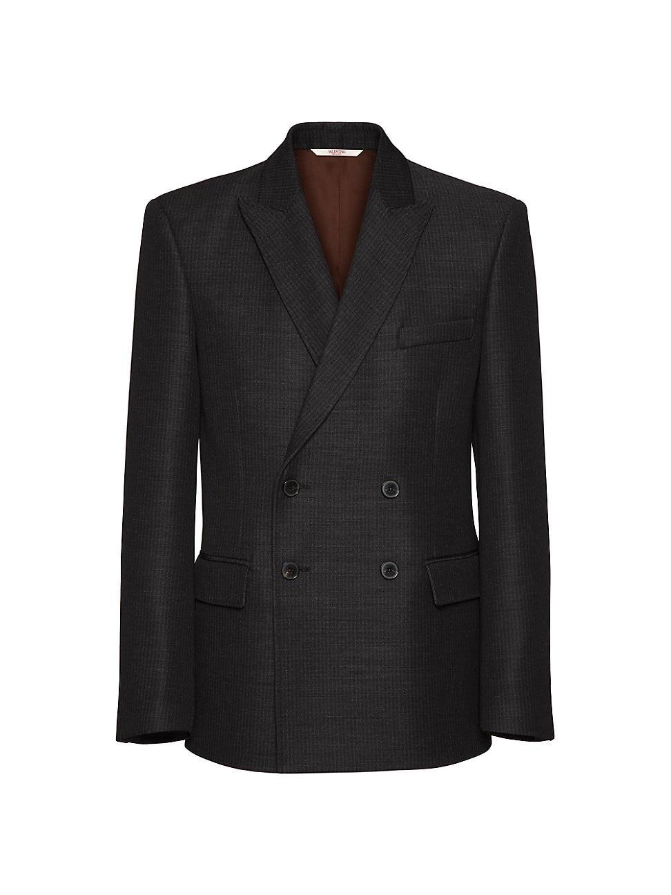 Mens Double-Breasted Wool Jacket Product Image