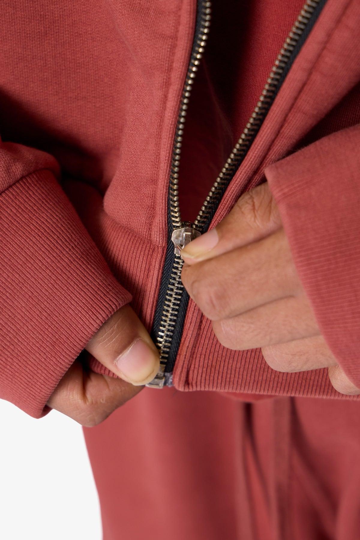 Full Zip Hoodie - Rust Product Image