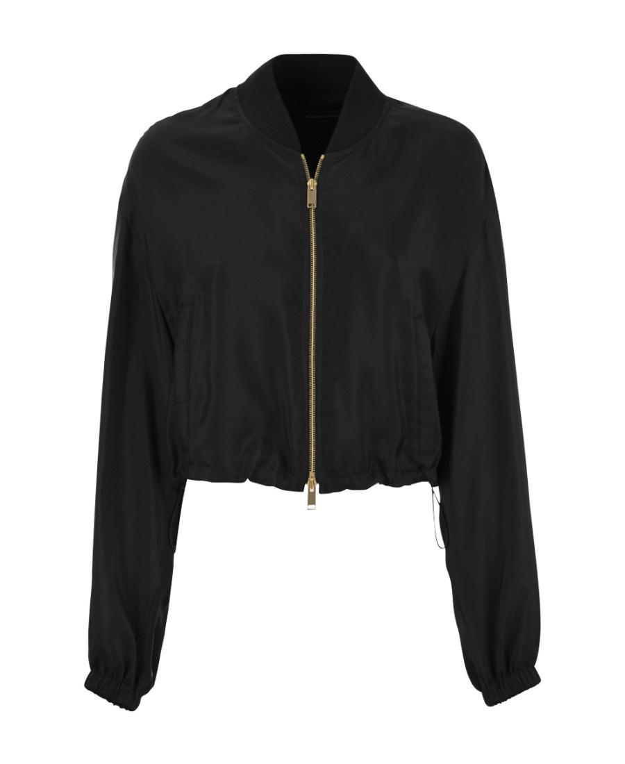 FABIANA FILIPPI Long-sleeved Short Style Casual Jacket In Black Product Image