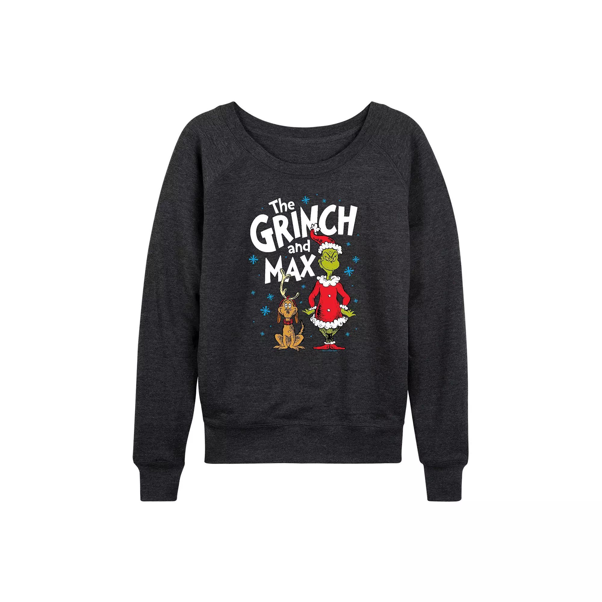 Womens Watercolor Phoenix French Terry Long Sleeve Tee Heather Grey Product Image