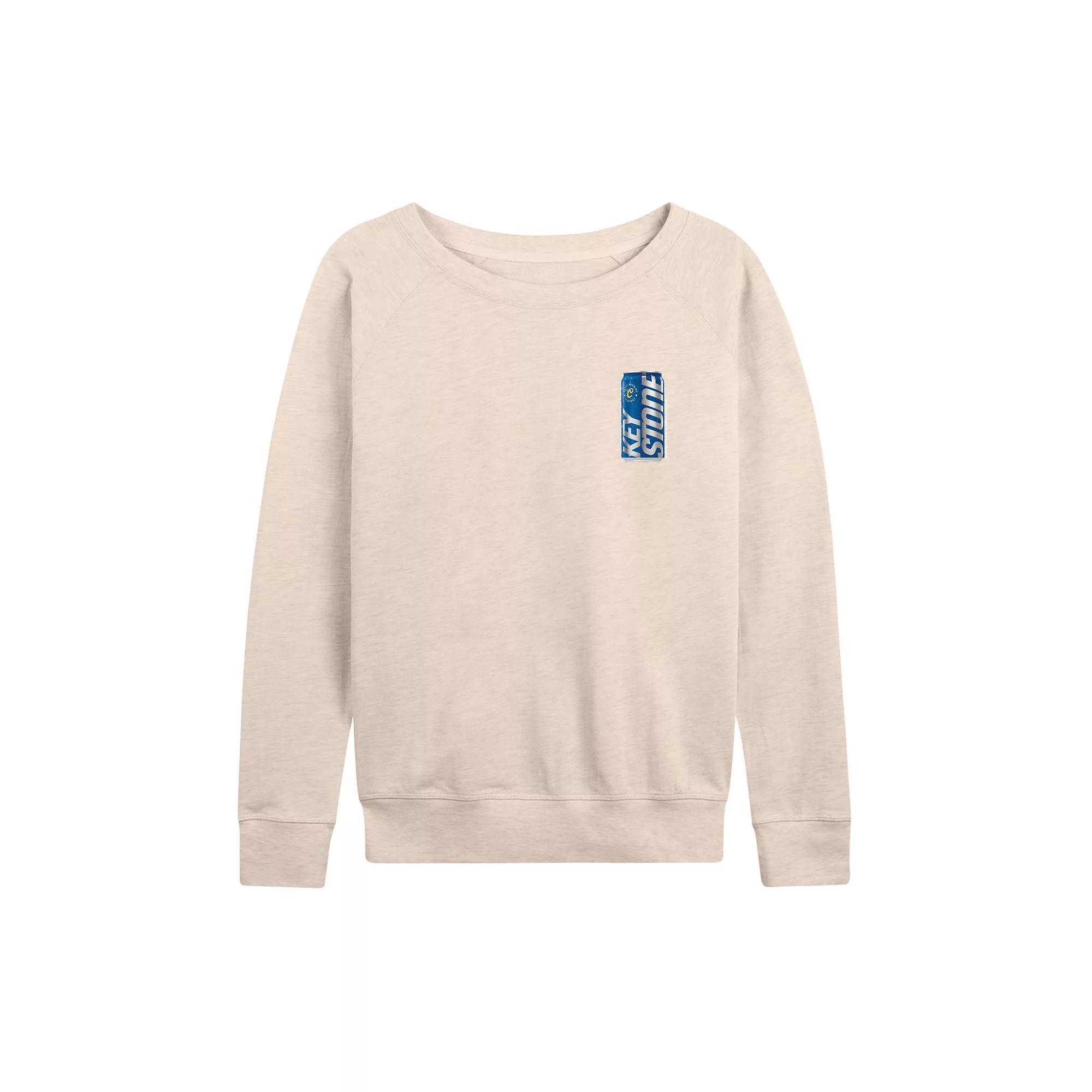 Womens Keystone Light Bottle Can Lightweight French Terry Sweatshirt Product Image