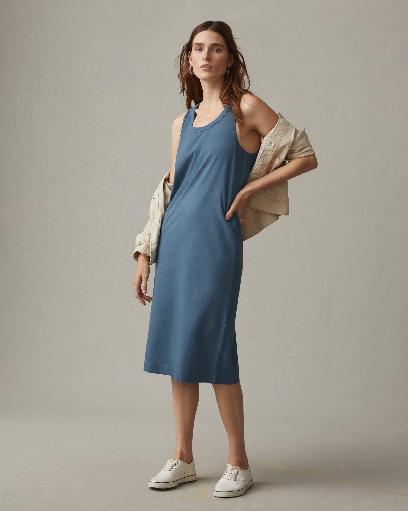 Women's Racer Tank Dress - Bluefin Female Product Image
