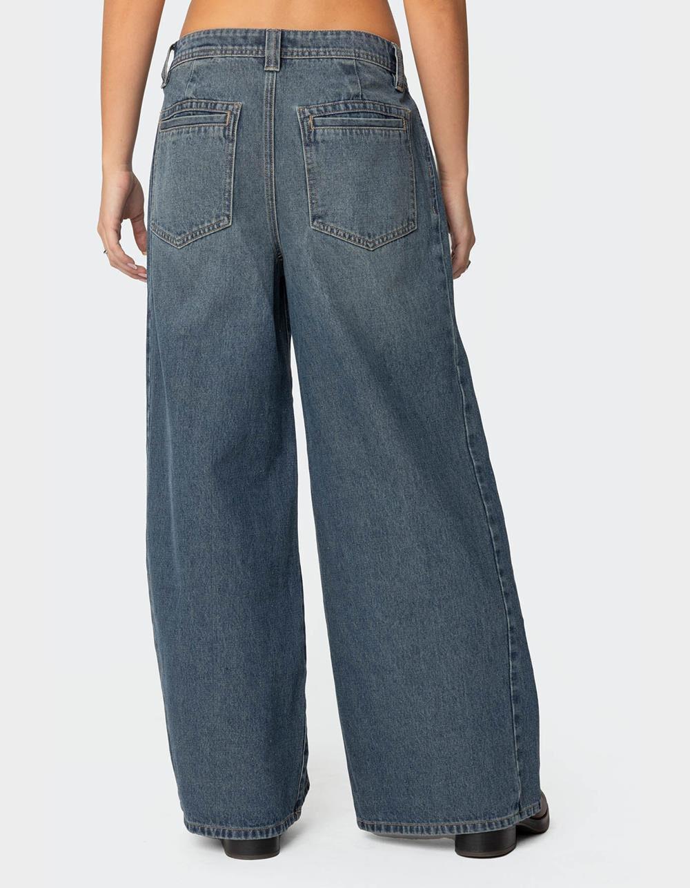EDIKTED Hilla Side Split Baggy Jeans Product Image