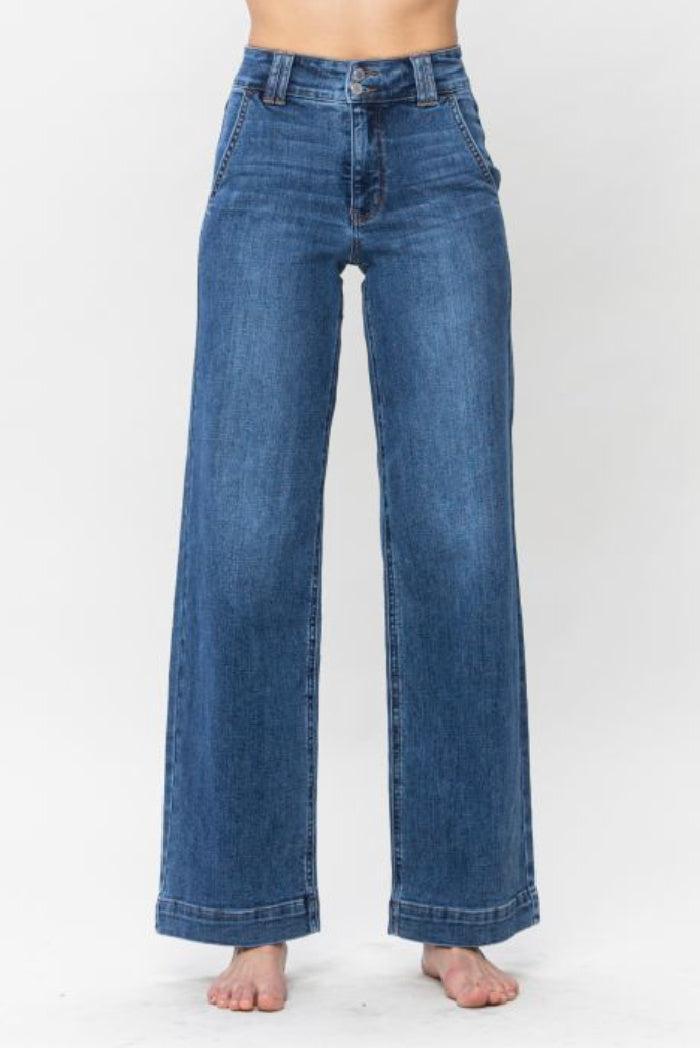 Double Button Wide Leg Product Image