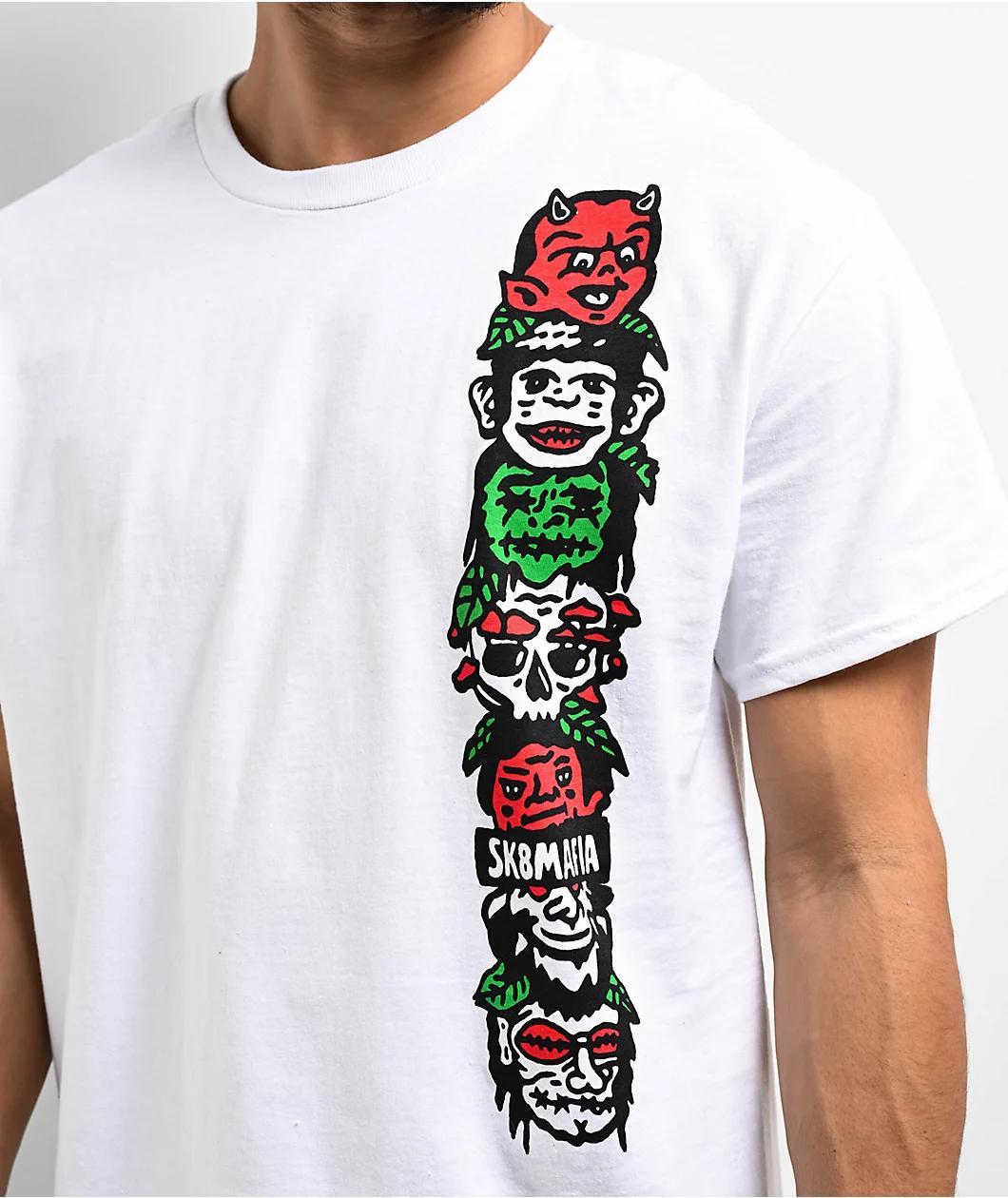 Sk8mafia Below Average White T-Shirt Product Image