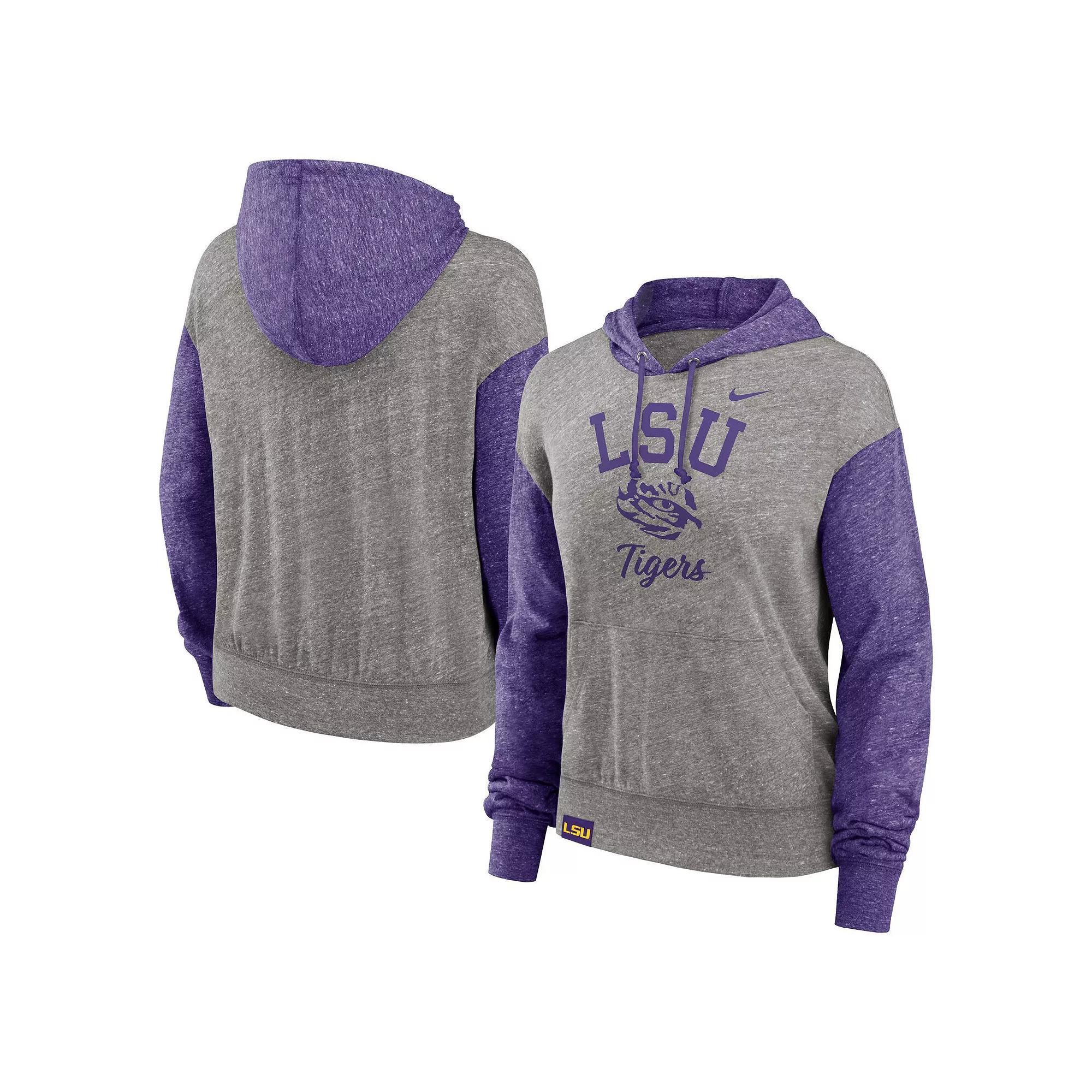Women's Nike Heather Gray/Royal Kentucky Wildcats Blitz Color Block Legacy Pullover Hoodie, Size: Medium, Grey Product Image