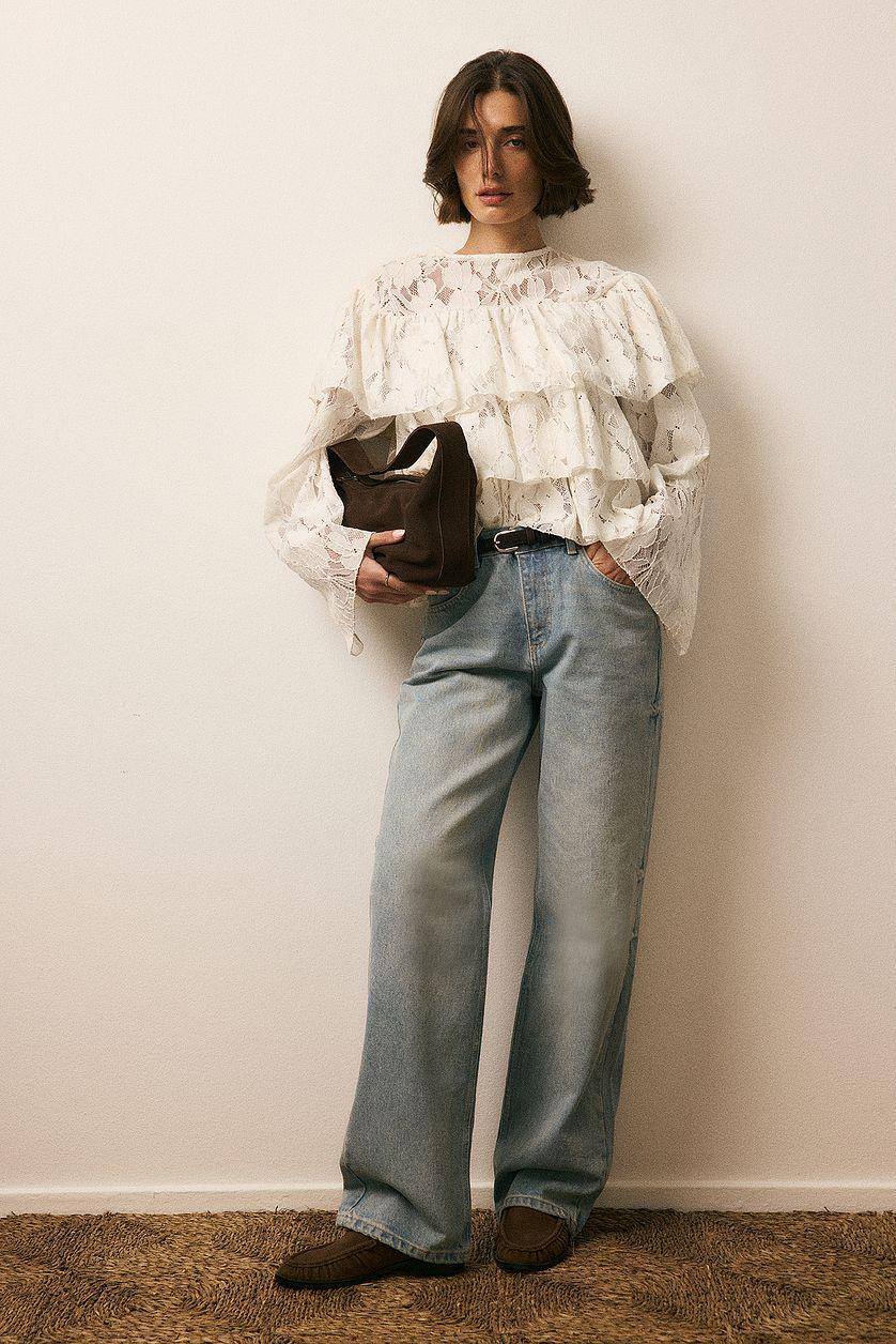 Straight Mid Waist Jeans Product Image