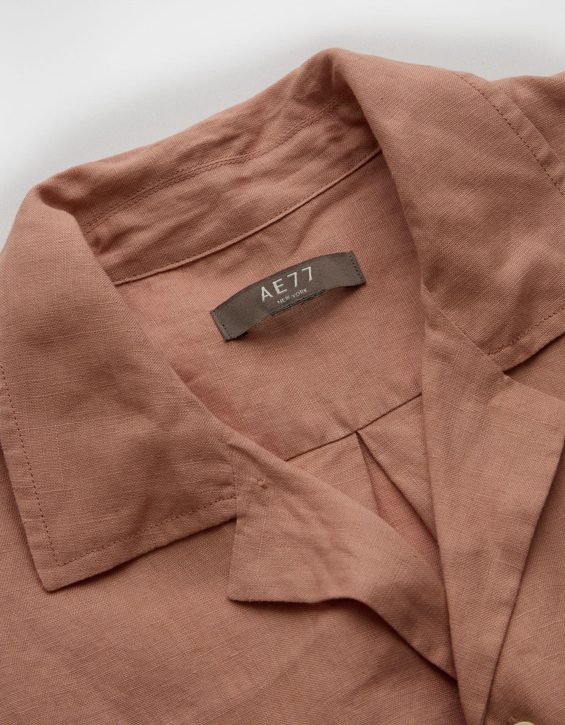 AE77 Premium Linen Camp Shirt Product Image