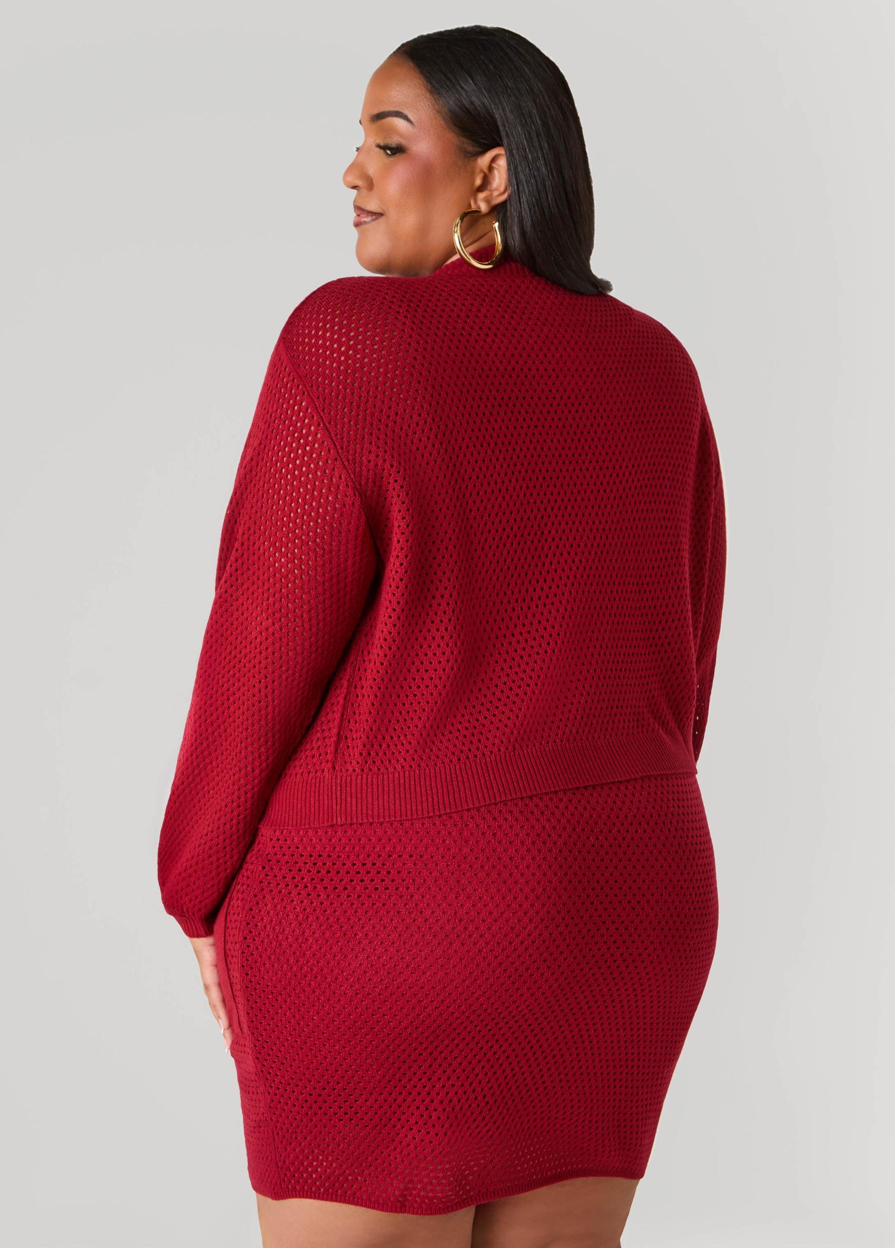 Zip Front Crochet Cardigan Product Image