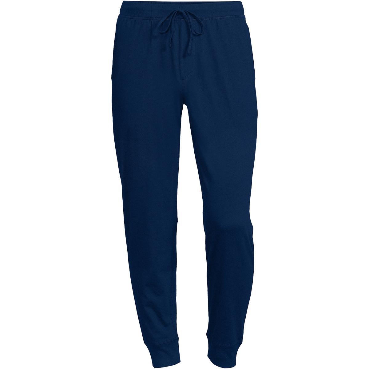 Men's Lands' End Knit Jersey Joggers, Size: Medium, Pale Grey Blue Product Image