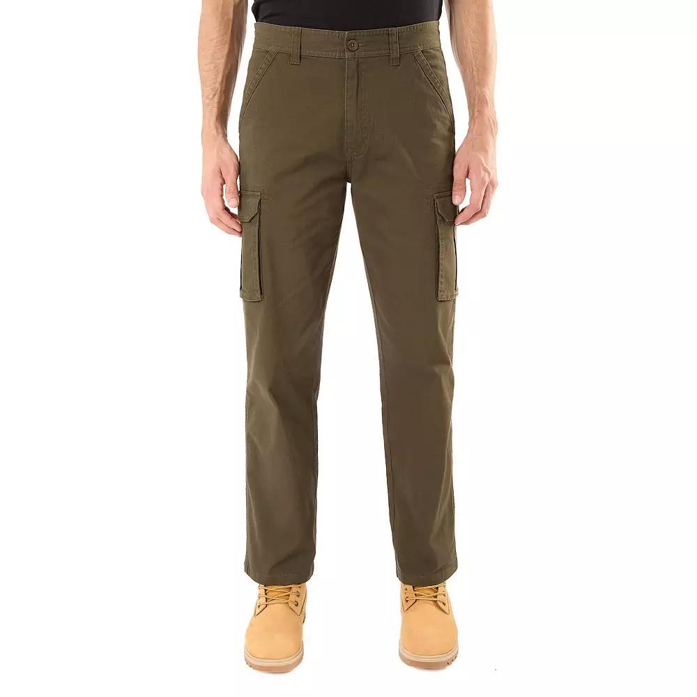 Men's Smith's Workwear Relaxed-Fit Stretch Canvas Cargo Pants, Size: 38X30, Black Olive Product Image