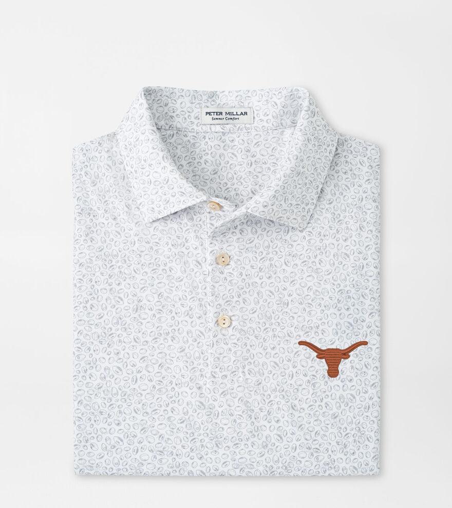 Peter Millar Mens Texas Blitz Performance Polo | Color: White / Gale Grey | Size: XL Product Image