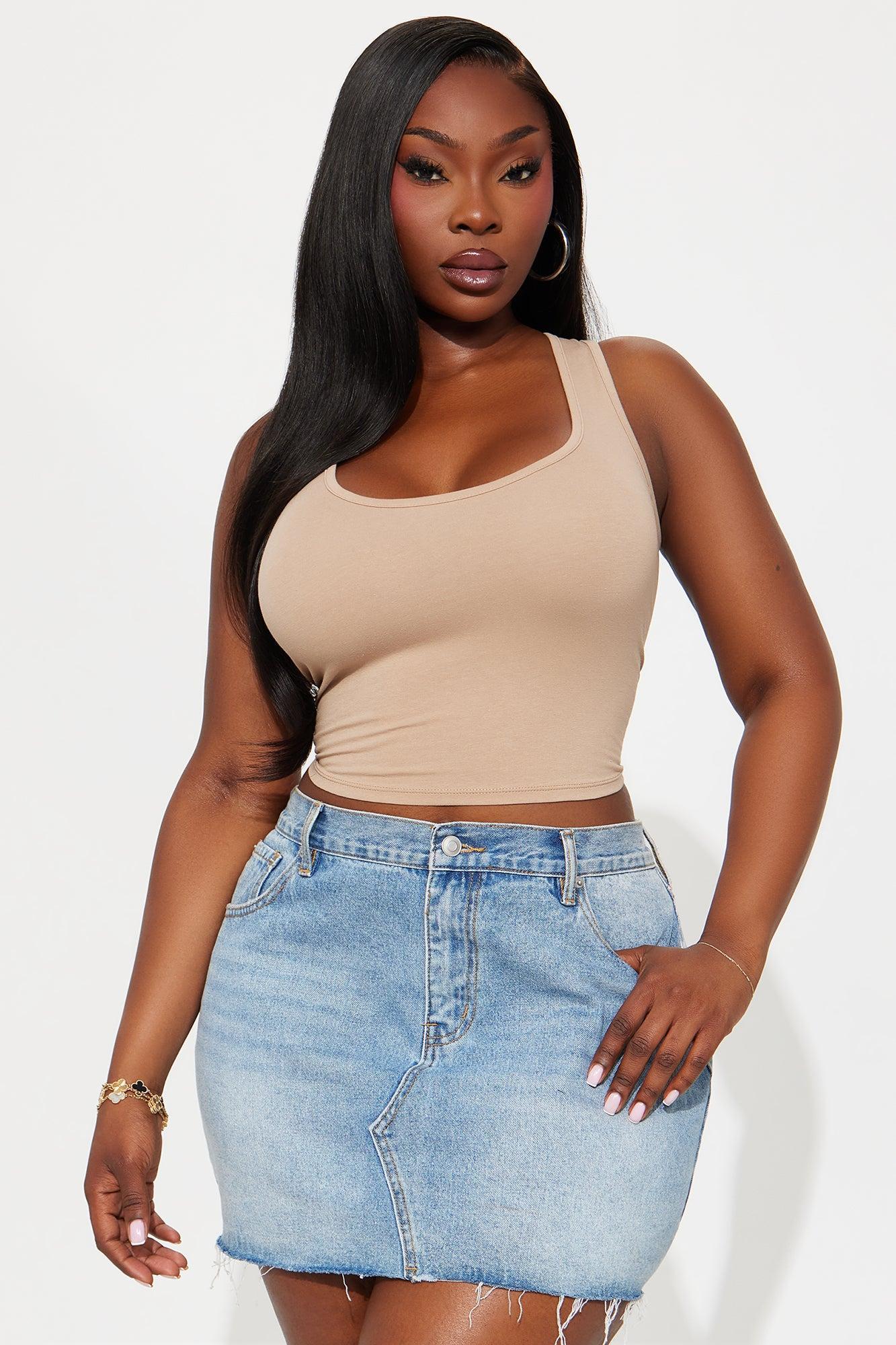 Kendra Crop Top - Taupe Product Image