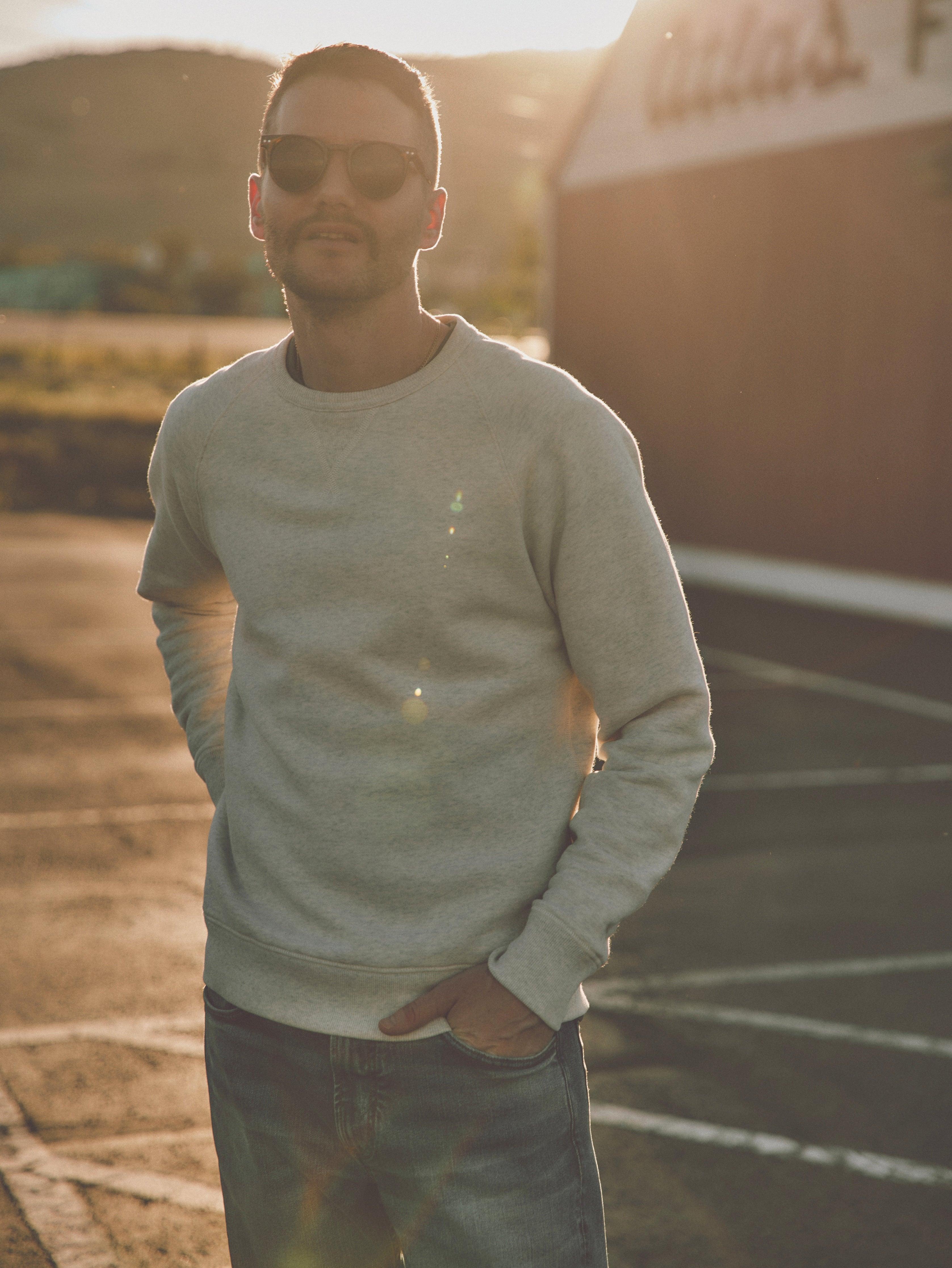 High Standard Fleece Crewneck - Antique Ivory Heather Male Product Image