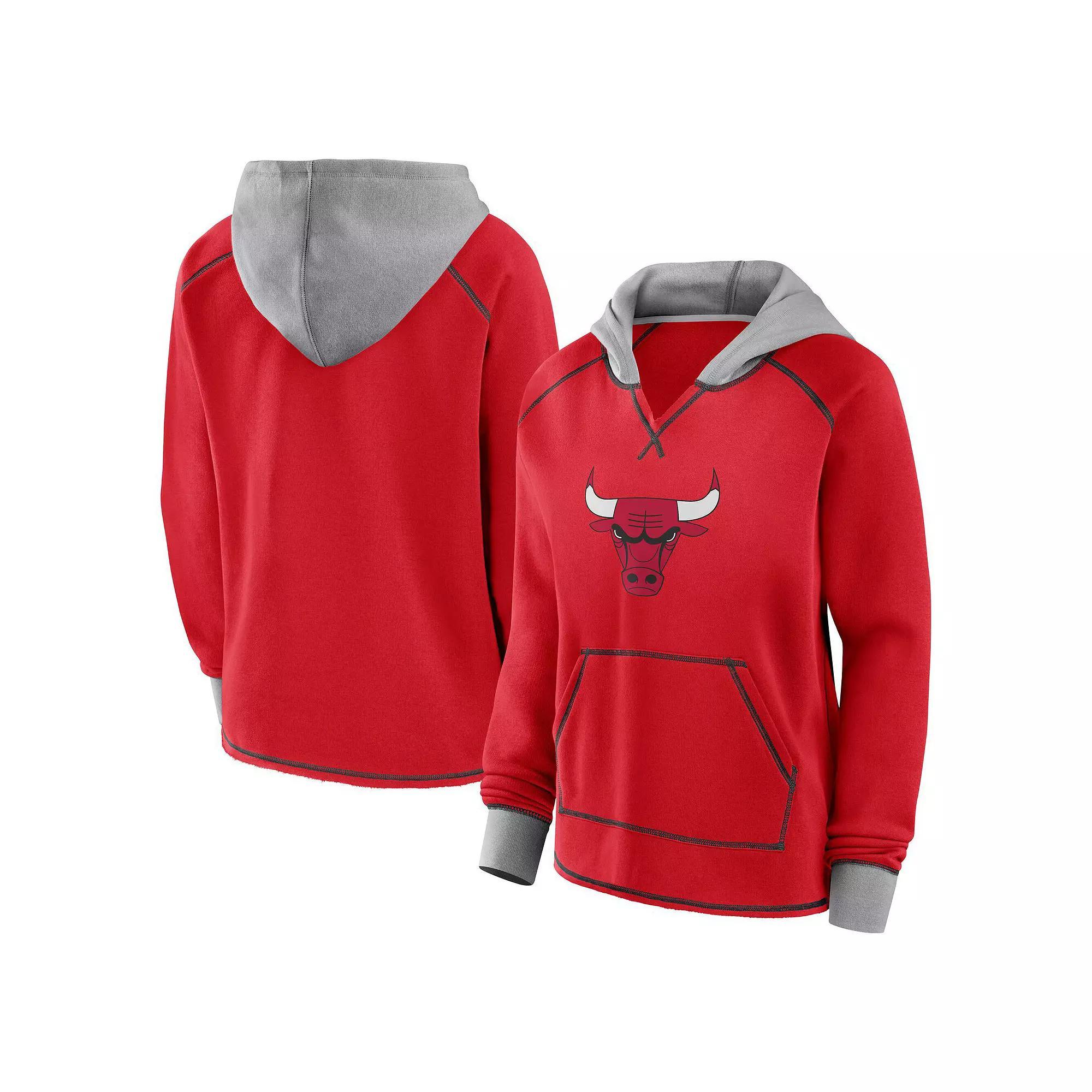 Women's Red Chicago Bulls Boom Pullover Hoodie, Size: Small Product Image