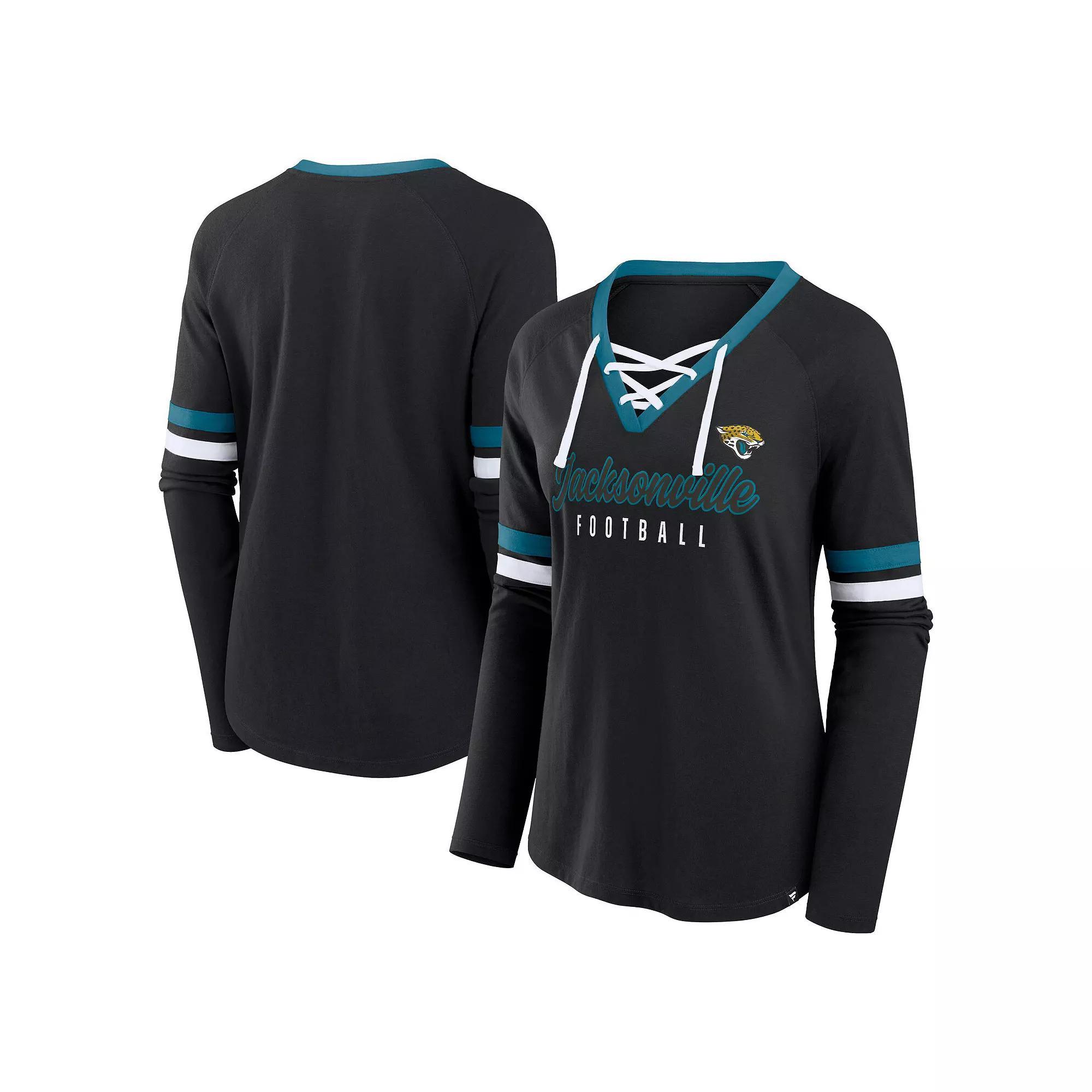 Women's Fanatics Royal New York Mets Won & Done Raglan Lace-Up Long Sleeve T-Shirt, Size: 2XL, Blue Product Image