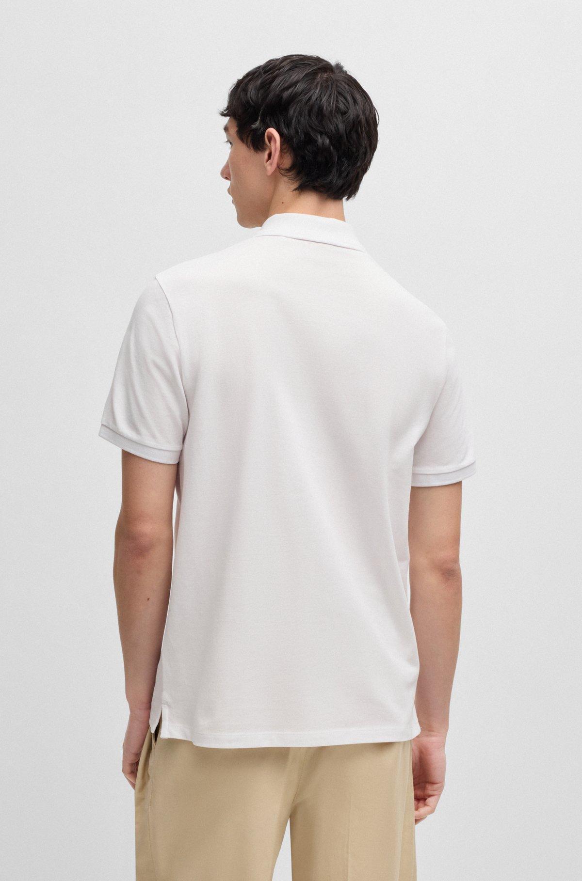 Cotton-piqué polo shirt with all-over print Product Image