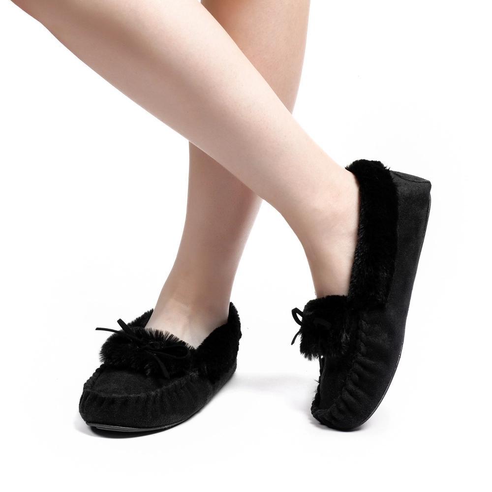 RockDove Women's Naomi Faux Fur Moccasin Slipper Product Image