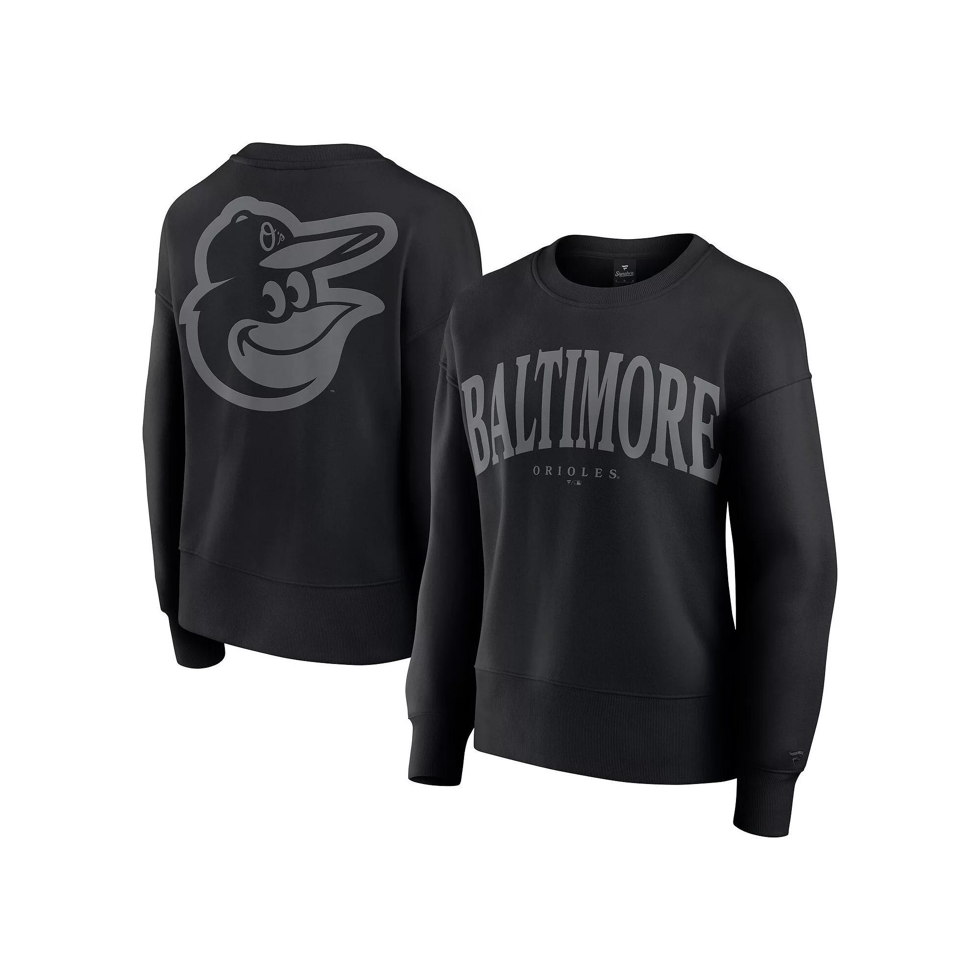 Women's Fanatics Black Baltimore Orioles Elements Flow Pullover Sweatshirt, Size: Large Product Image
