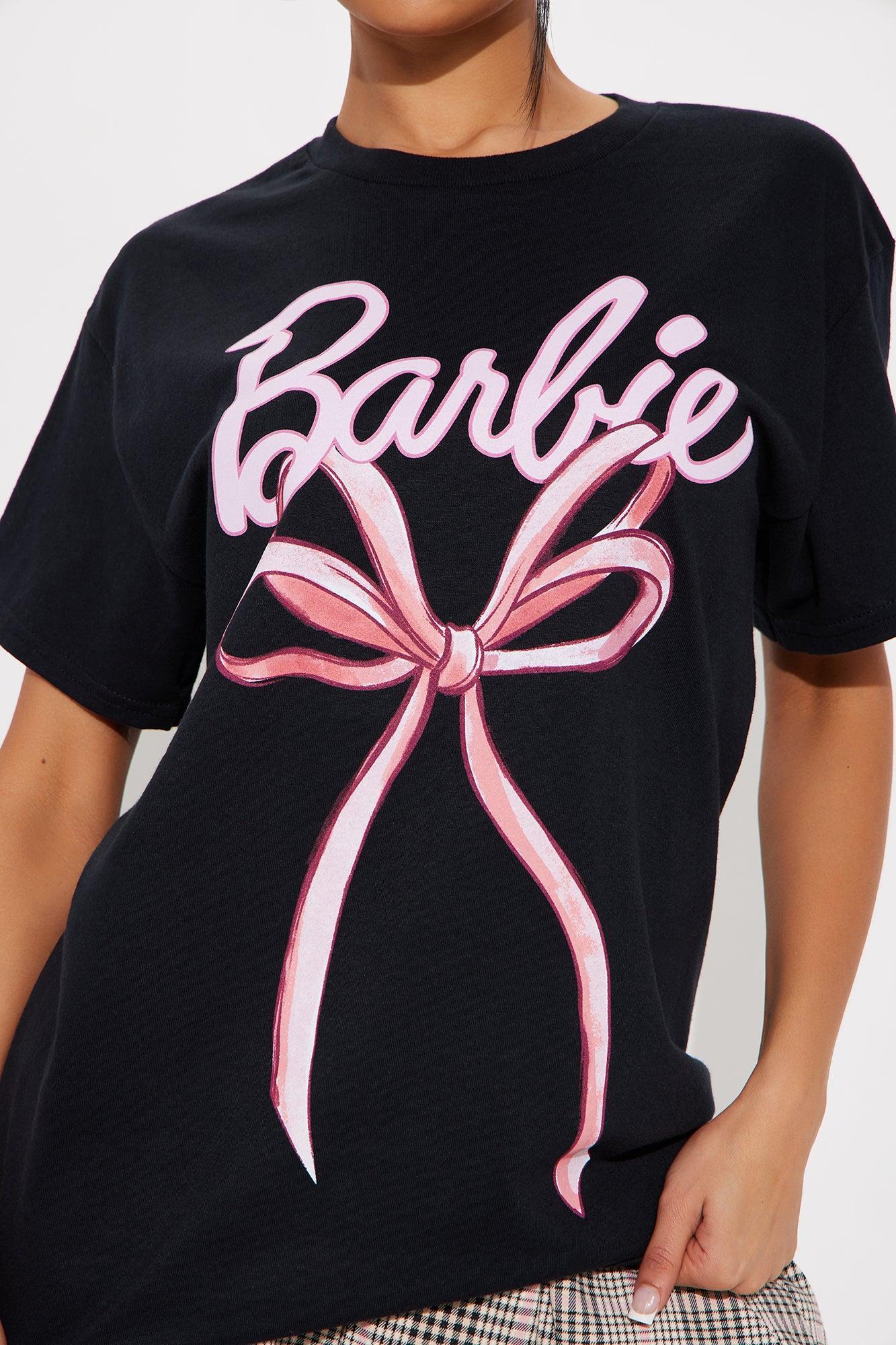 Barbie Bow Oversized Tee - Black Product Image