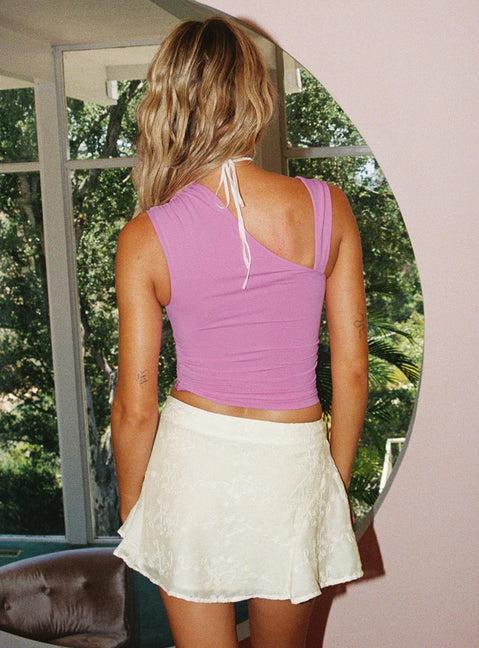 Perilla Mini Skirt Cream Product Image