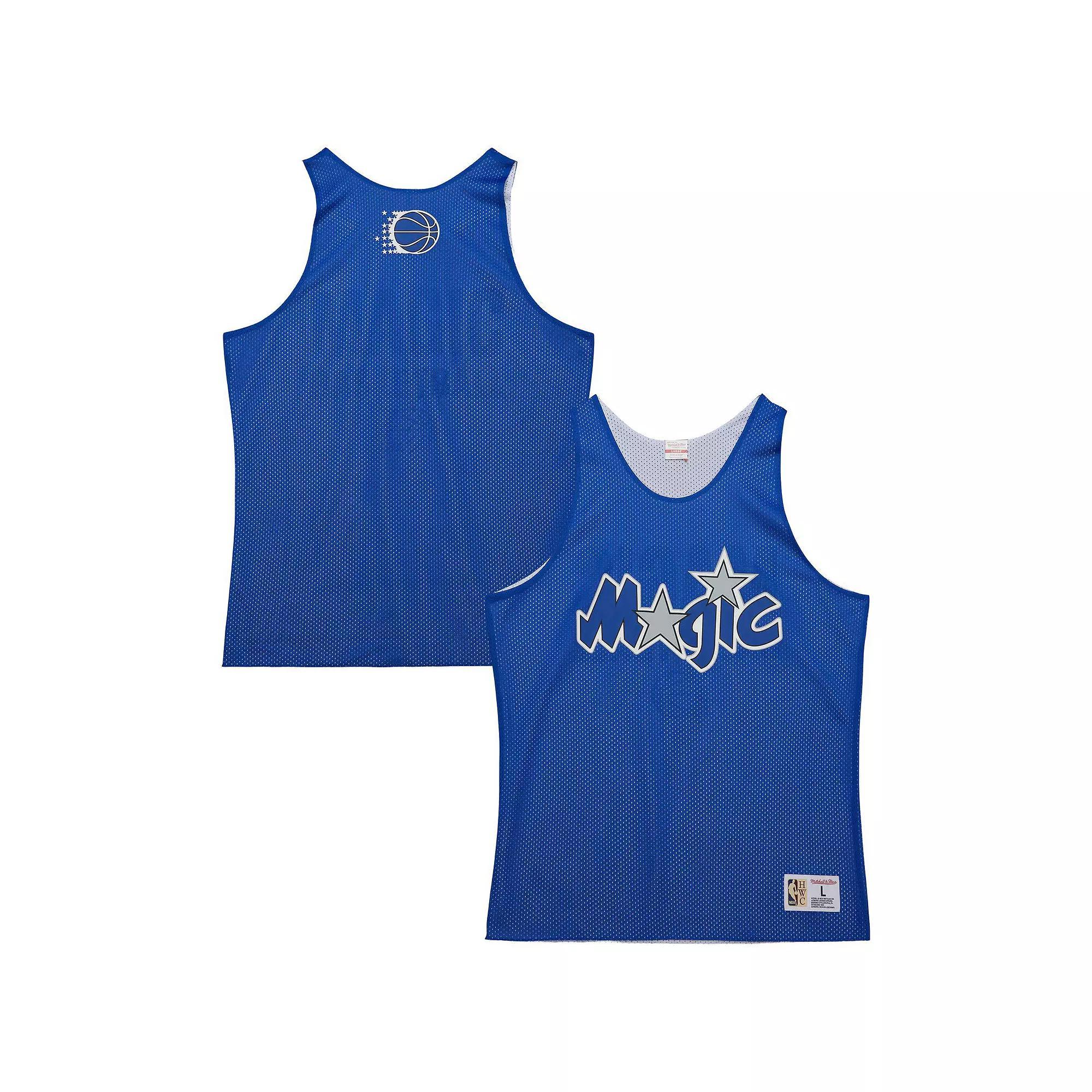 Men's Mitchell & Ness Blue/White Orlando Magic Hardwood Classics Reversible Mesh Practice Jersey, Size: Medium, Mag Blue Product Image