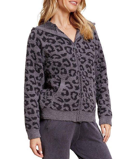 Barefoot Dreams CozyChic Wild Zip Kangaroo Pocket Hoodie Product Image