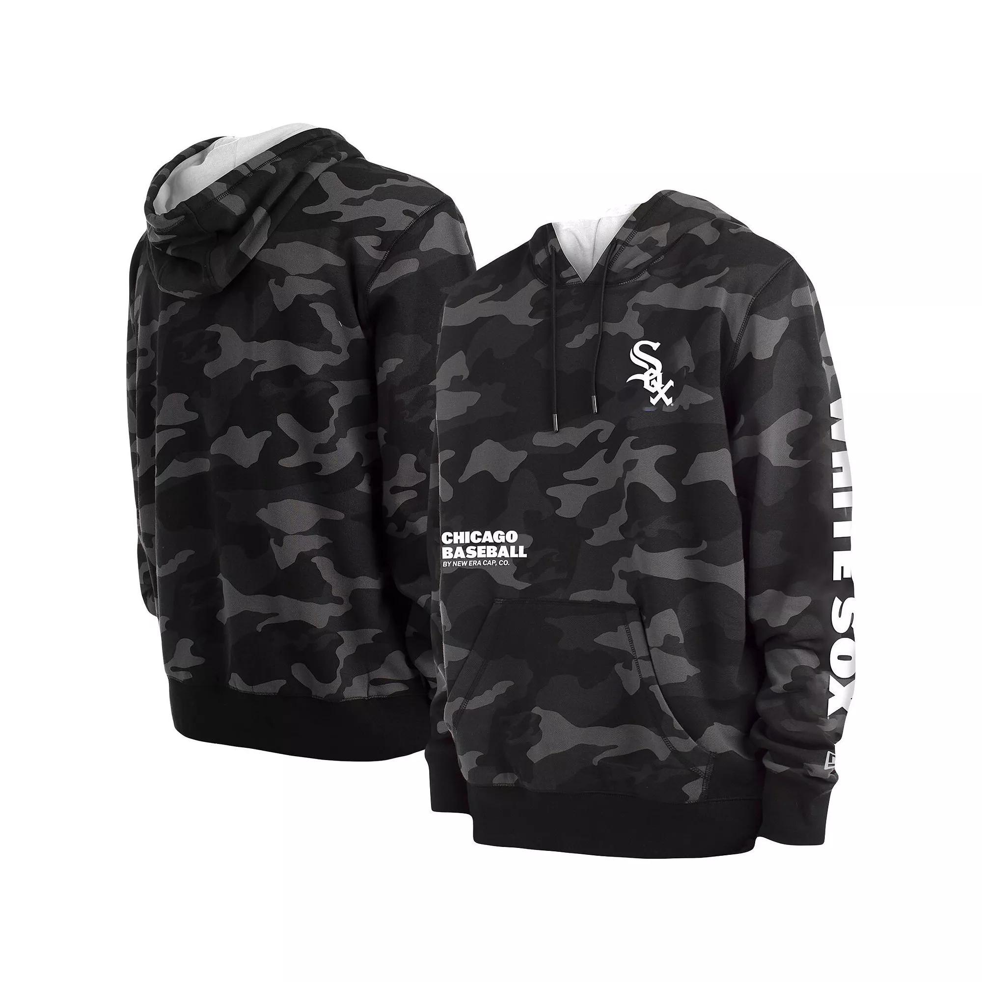 Men's New Era Black Chicago White Sox Camo Pullover Hoodie, Size: Large Product Image