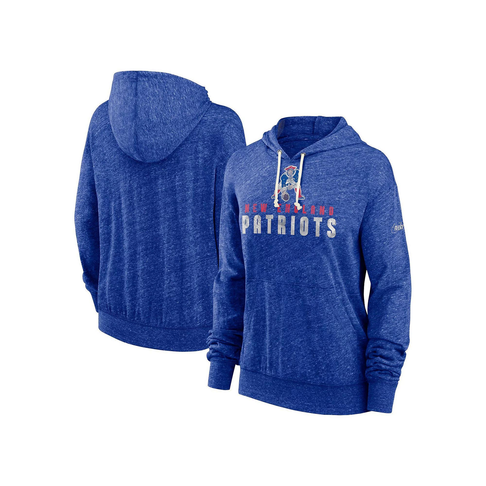 Women's Nike Royal New England Patriots Rewind Gym Vintage Lighweight Pullover Hoodie, Size: XS, Blue Product Image