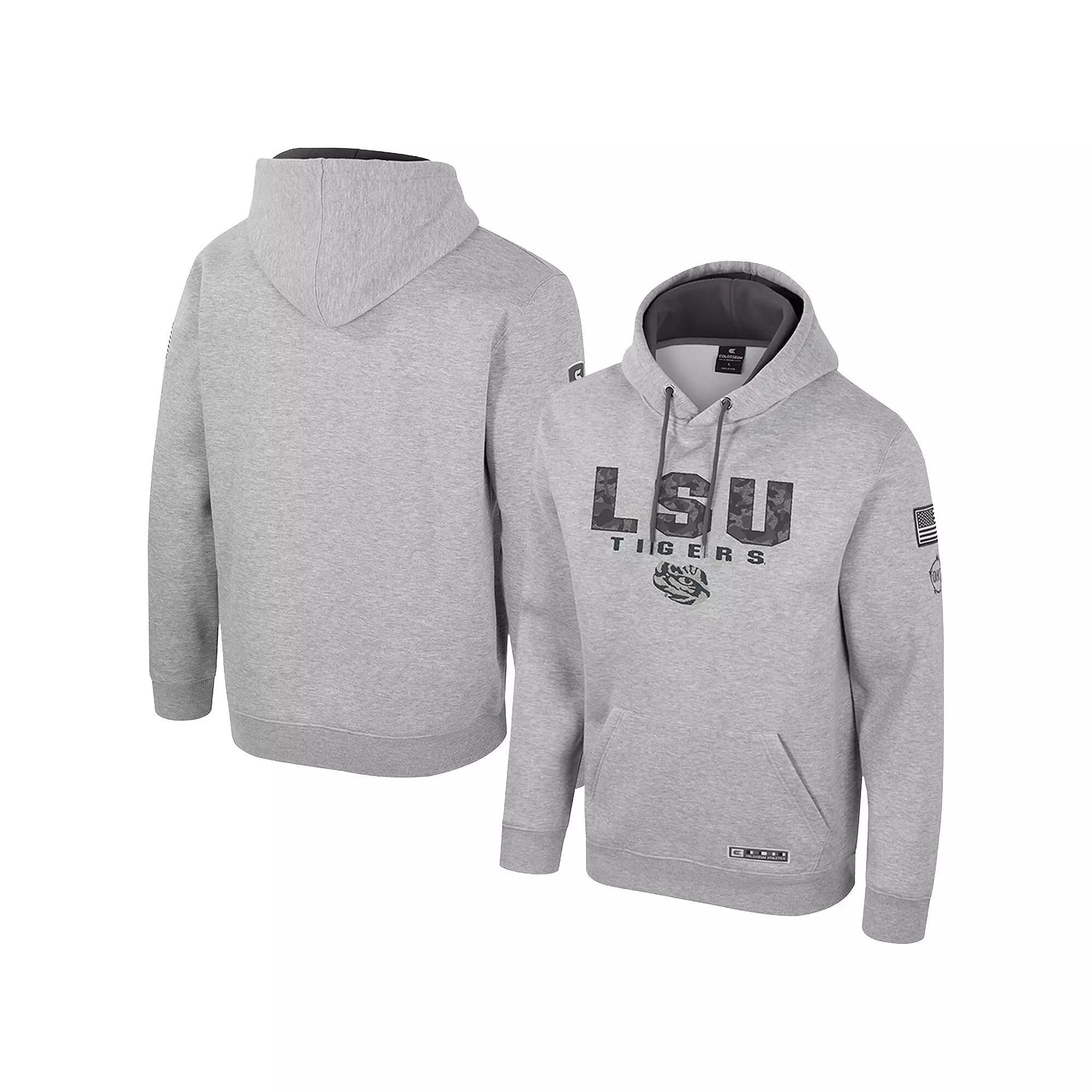 Mens Colosseum Heather Gray Virginia Tech Hokies Oorah OHT Military Appreciation Pullover Hoodie Product Image