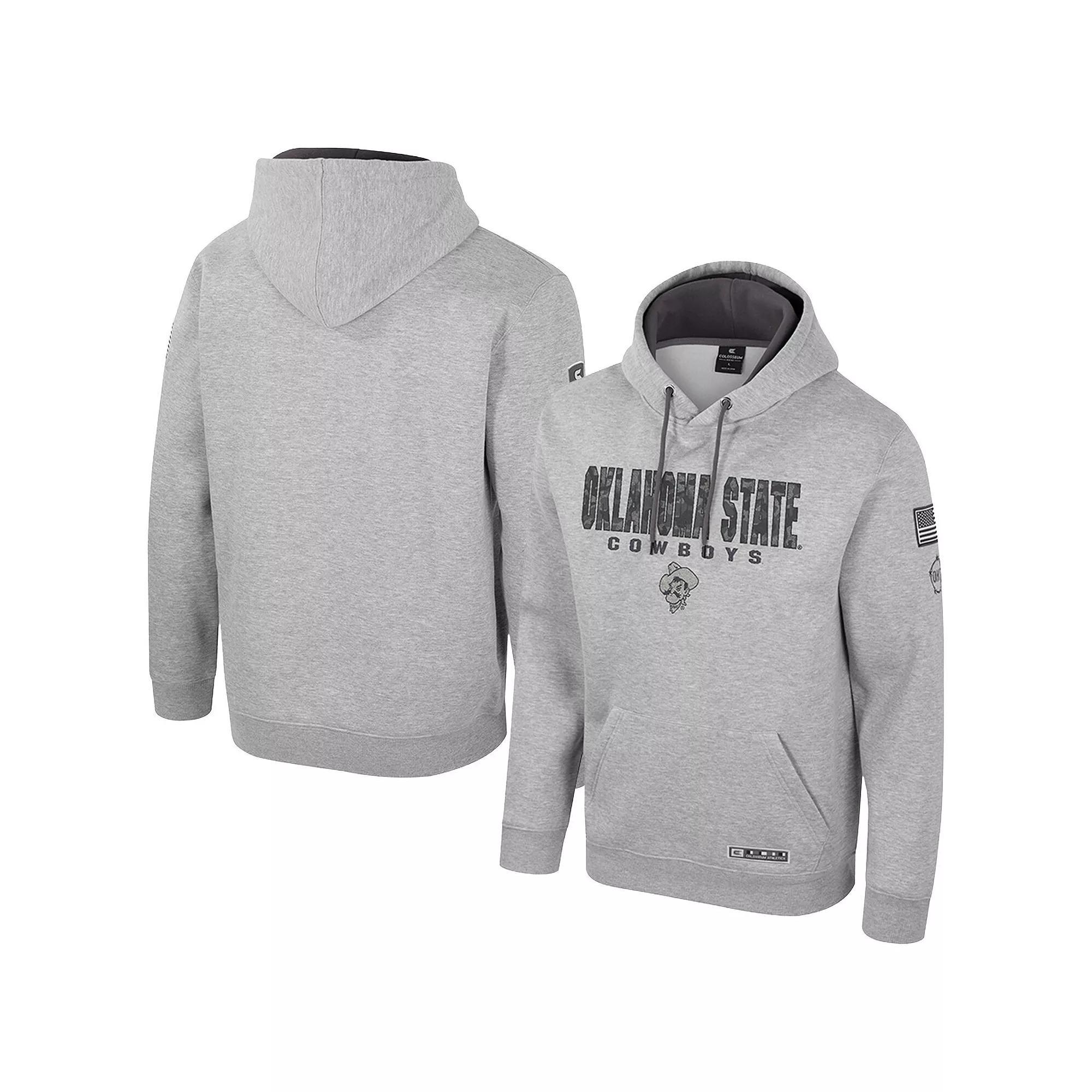 Men's Colosseum Heather Gray Arizona Wildcats Oorah OHT Military Appreciation Pullover Hoodie, Size: Medium, Grey Product Image