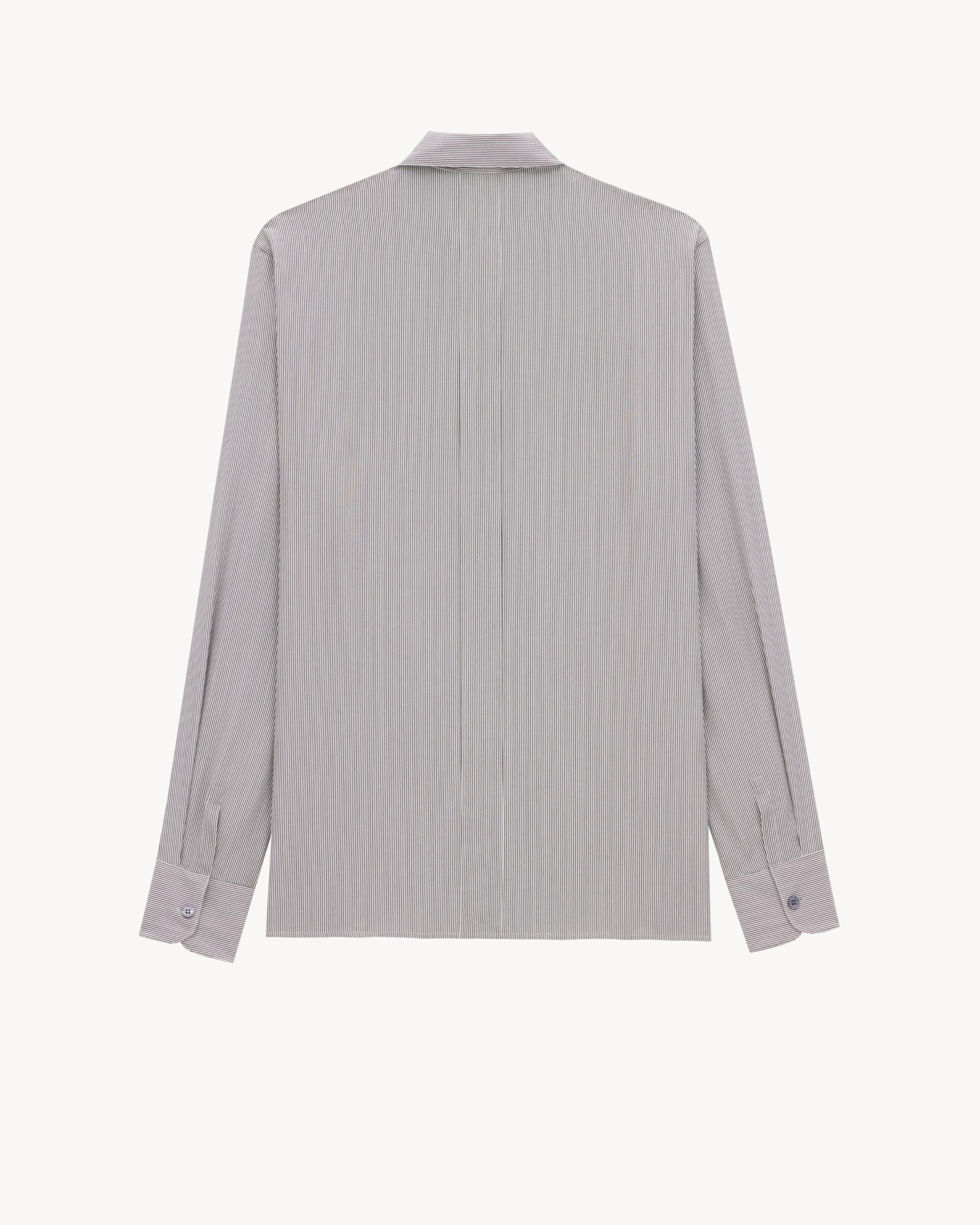 shirt in striped silk Product Image