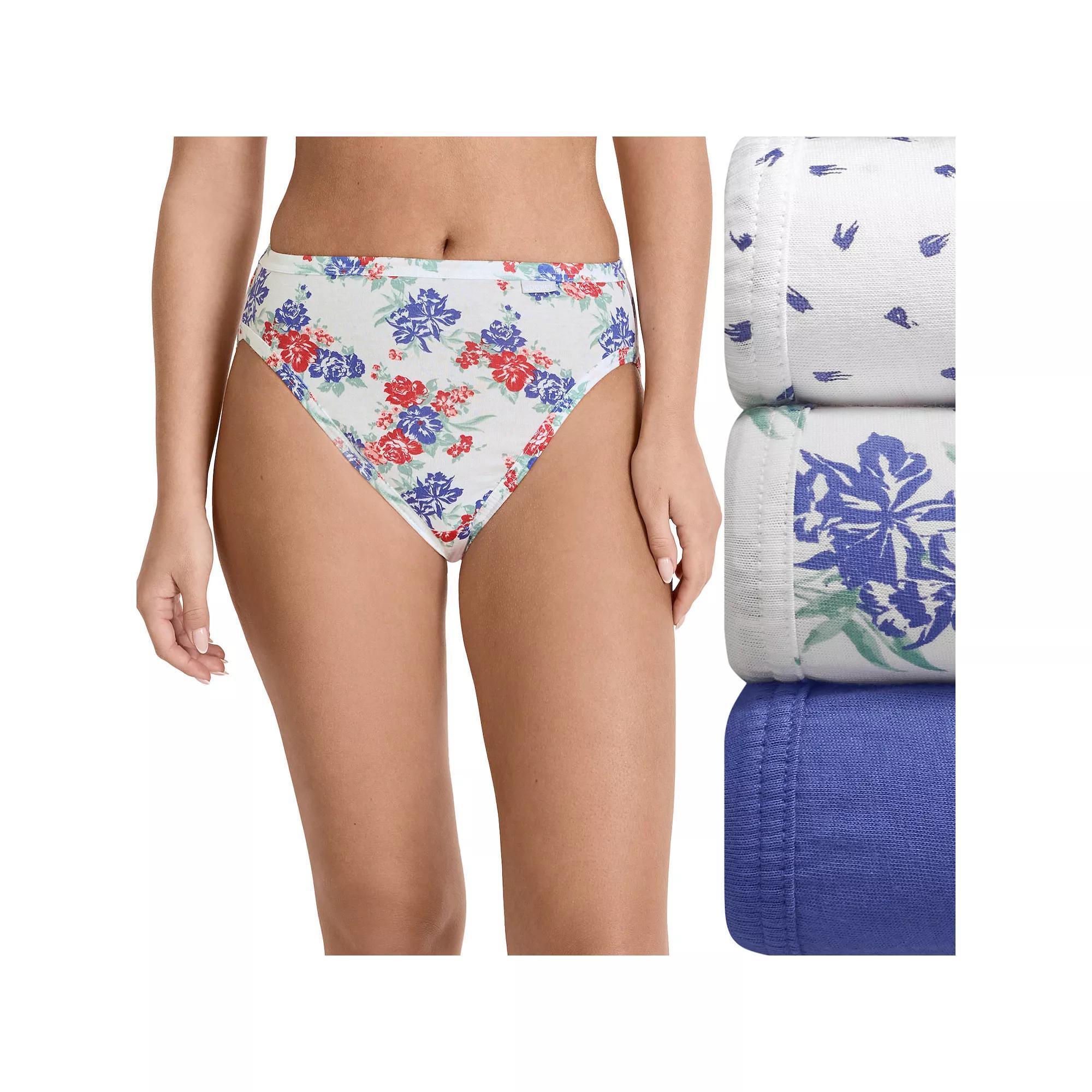 Women's Jockey® Elance 3-pk. French Cut Panty Set 1487, Brush Dot Product Image