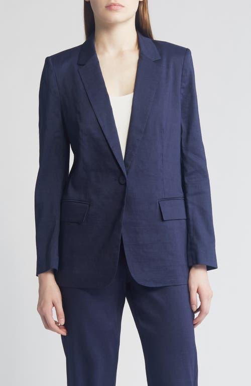 Bria Viscose Linen Cutaway Blazer Jacket Product Image