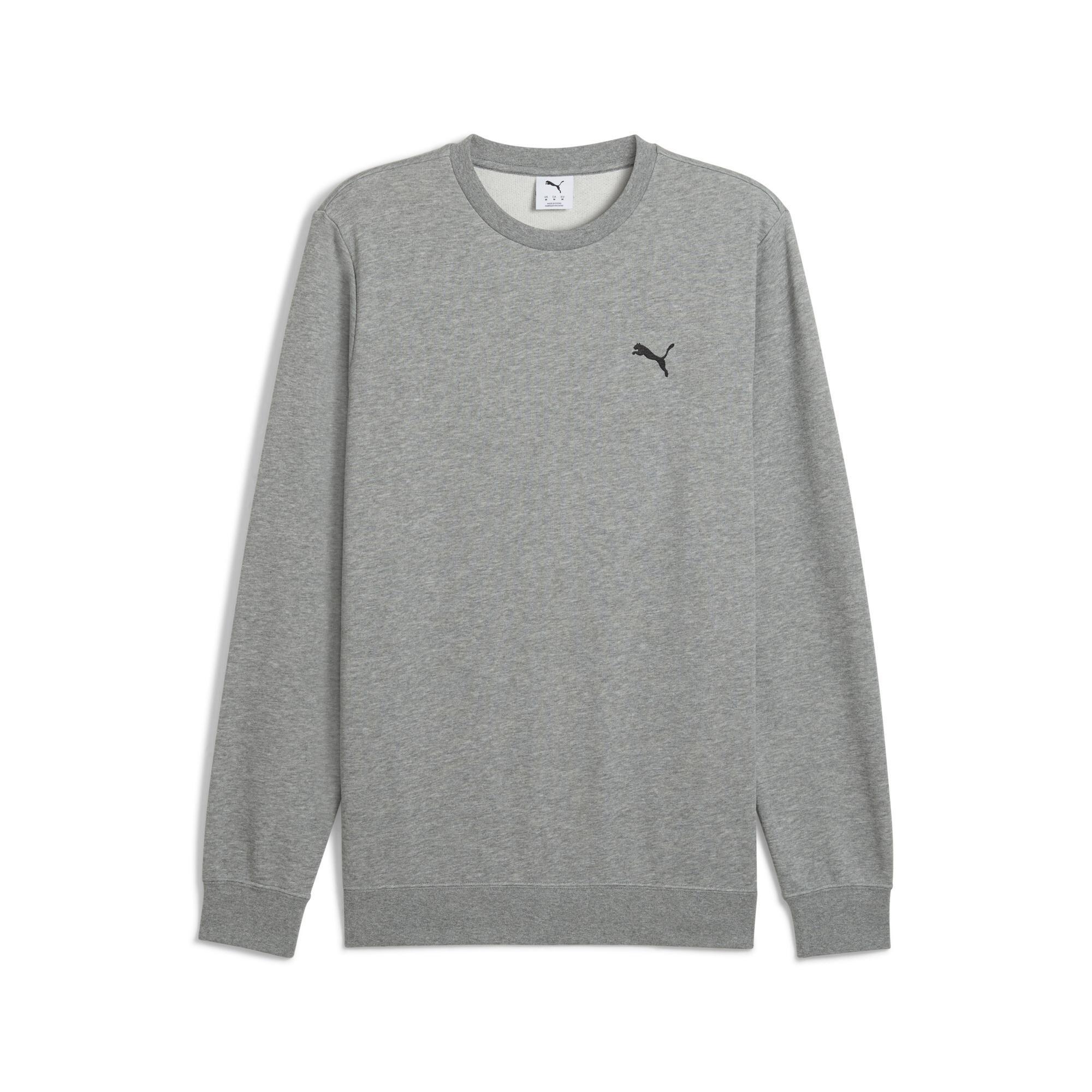 PUMA Essentials Men's Crew Neck Sweatshirt in Grey Product Image